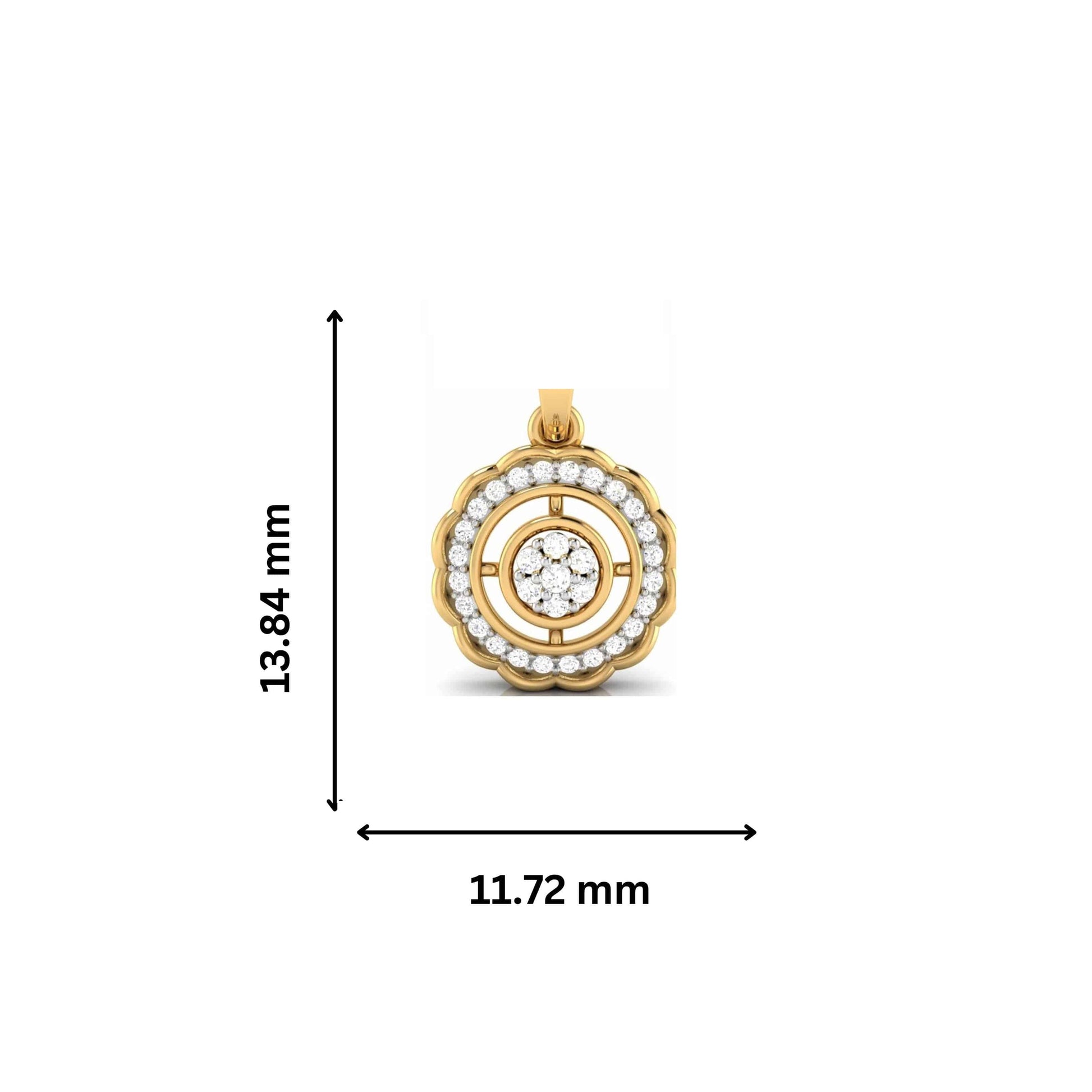 Submissive Round unique lab grown diamond pendant design Fiona Diamonds