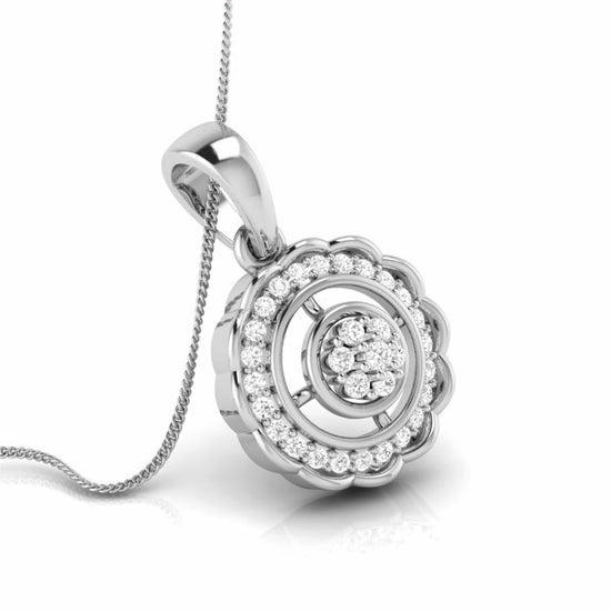 Submissive Round unique lab grown diamond pendant design Fiona Diamonds