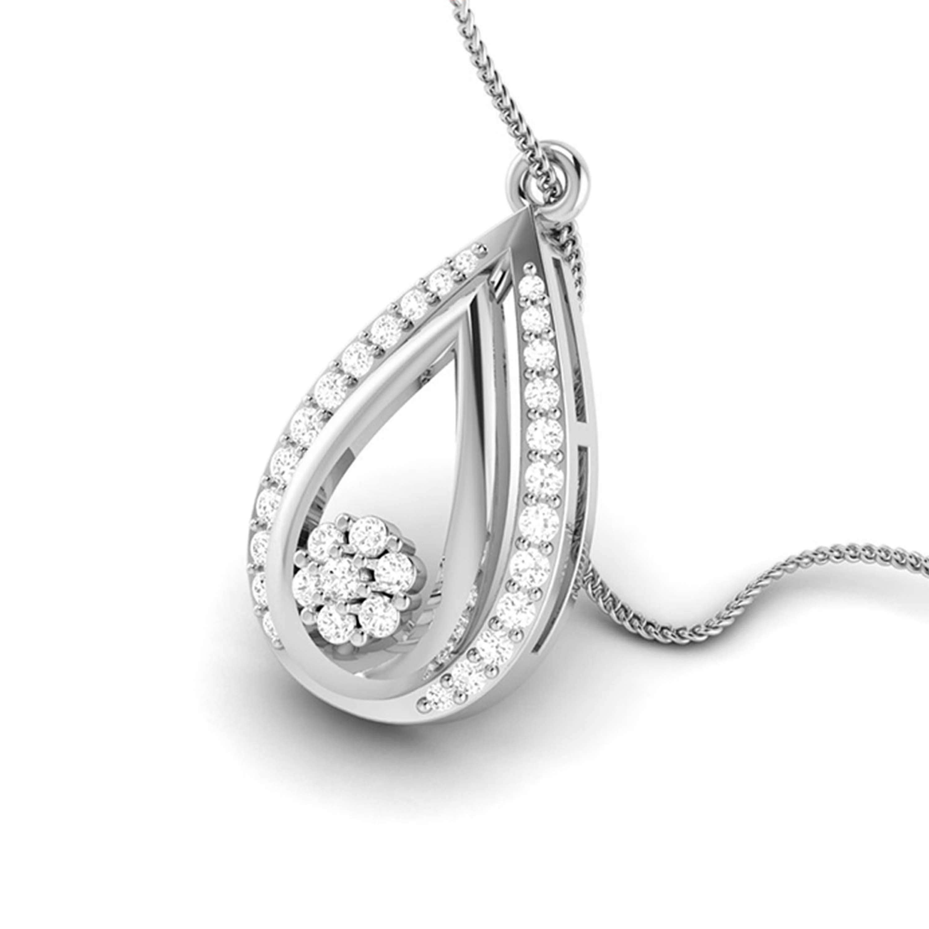 Volley Round delicate lab grown diamond pendant Fiona Diamonds