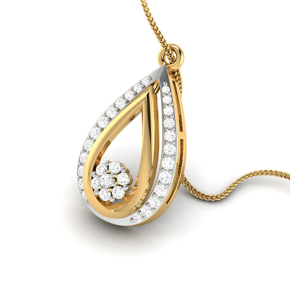 Volley Round delicate lab grown diamond pendant Fiona Diamonds