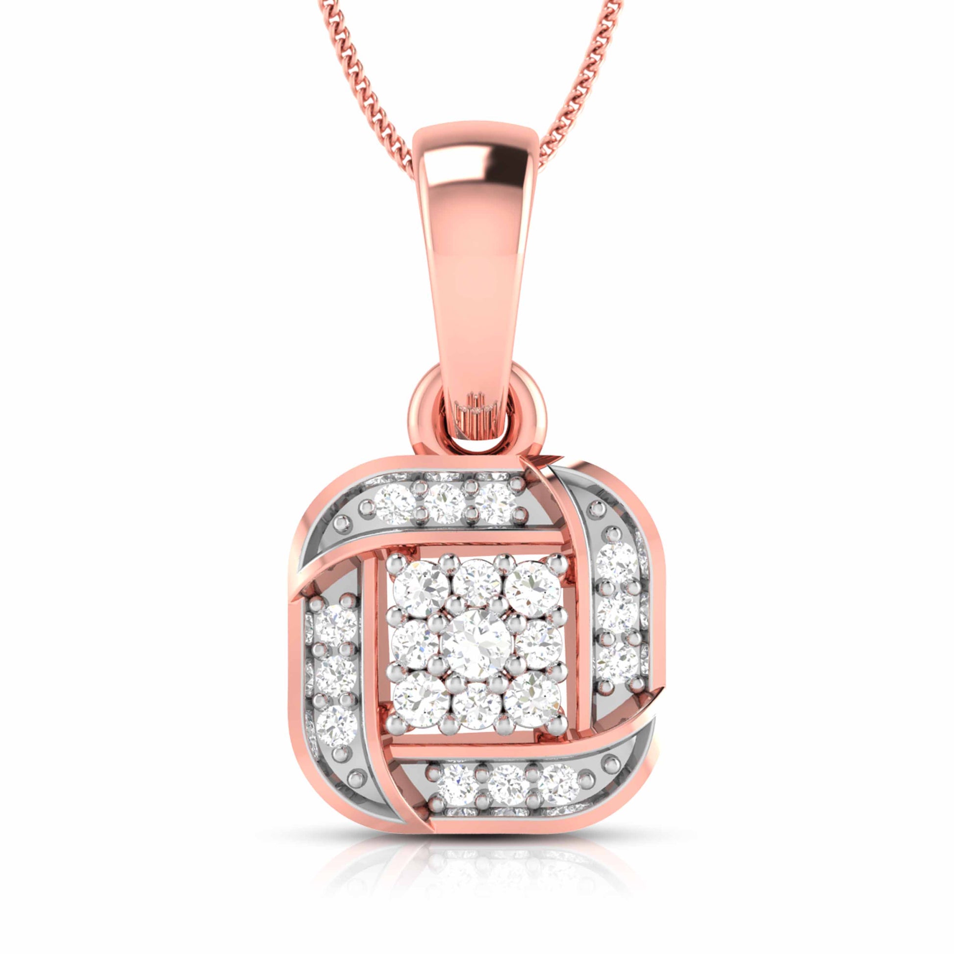 Grammy Round unique lab grown diamond pendant design Fiona Diamonds