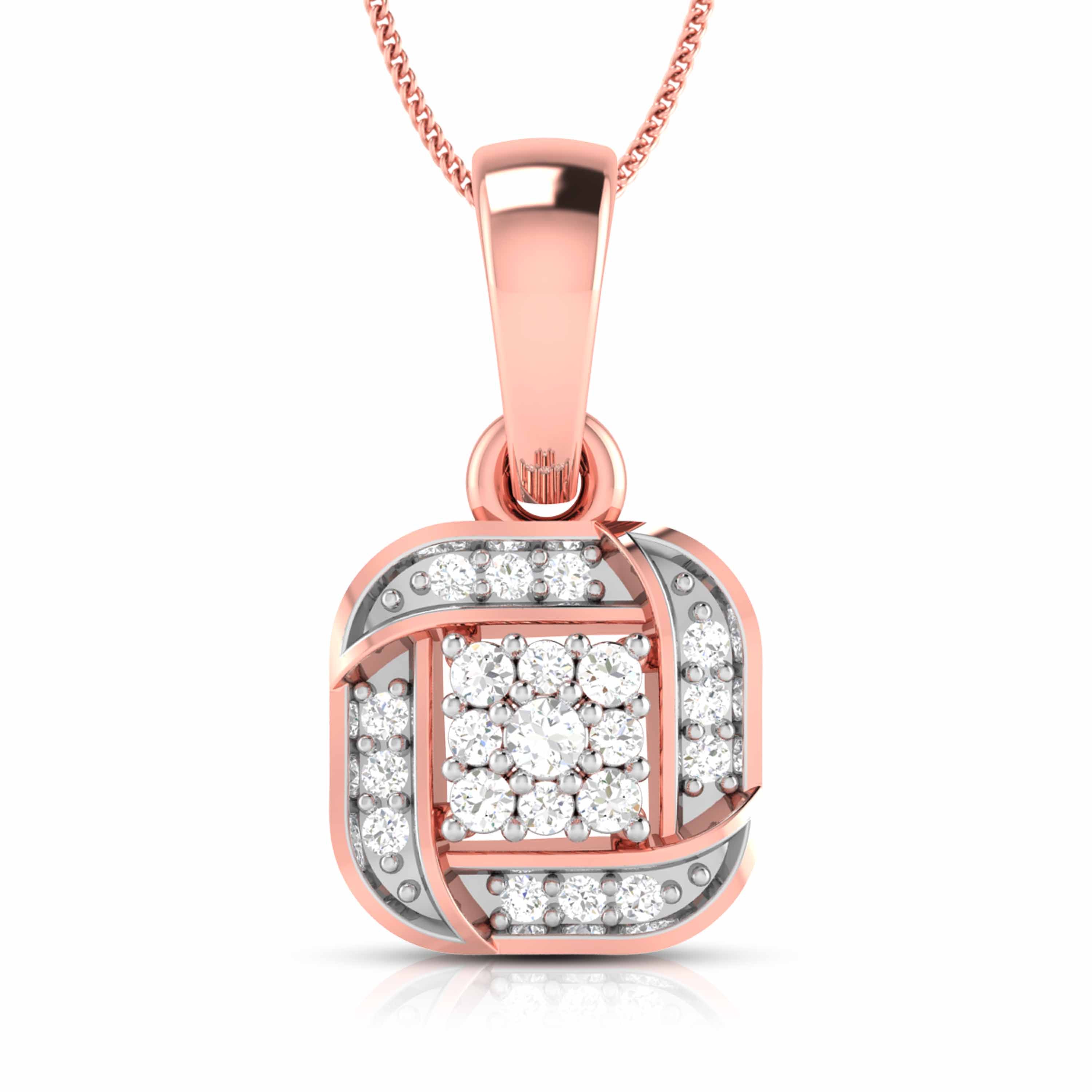 Grammy Round unique lab grown diamond pendant design Fiona Diamonds
