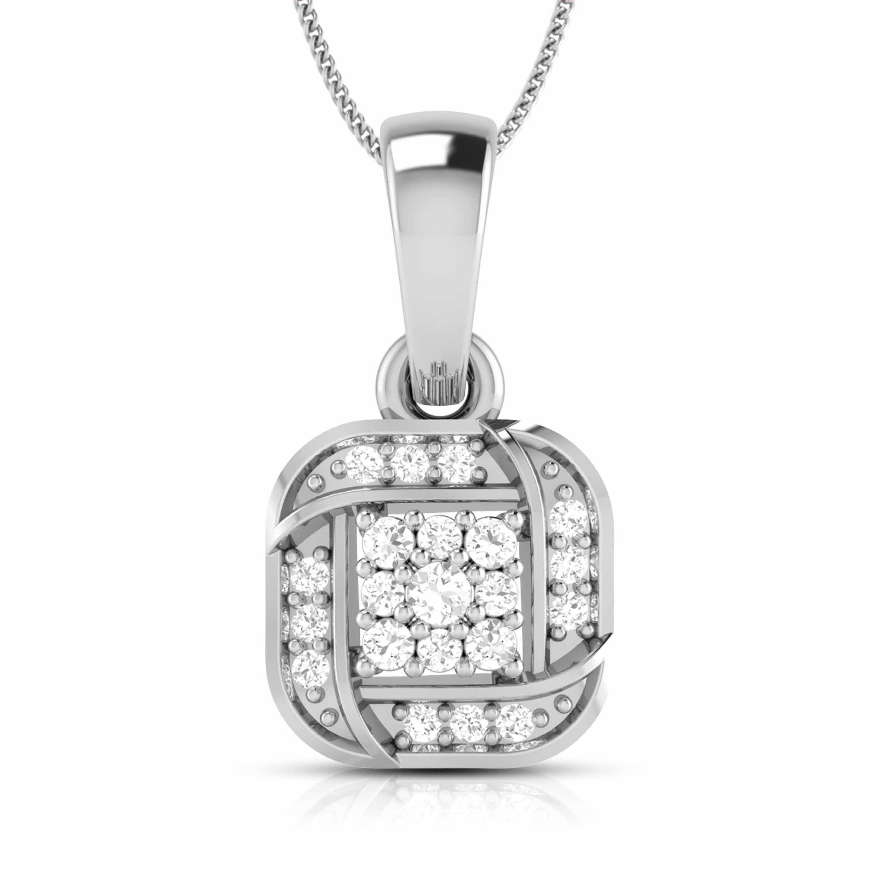 Grammy Round unique lab grown diamond pendant design Fiona Diamonds