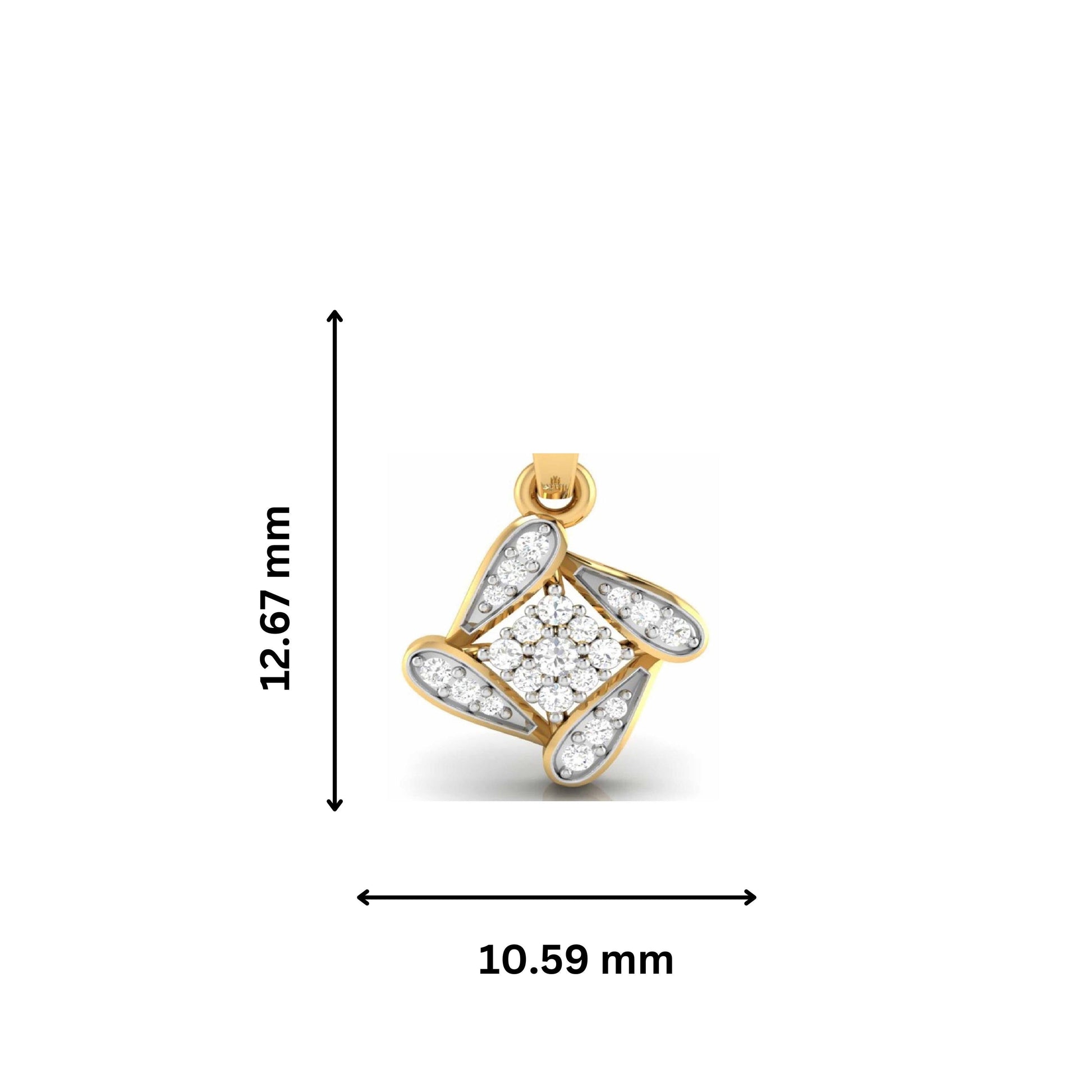 Raute lab grown diamond pendant design for women Fiona Diamonds