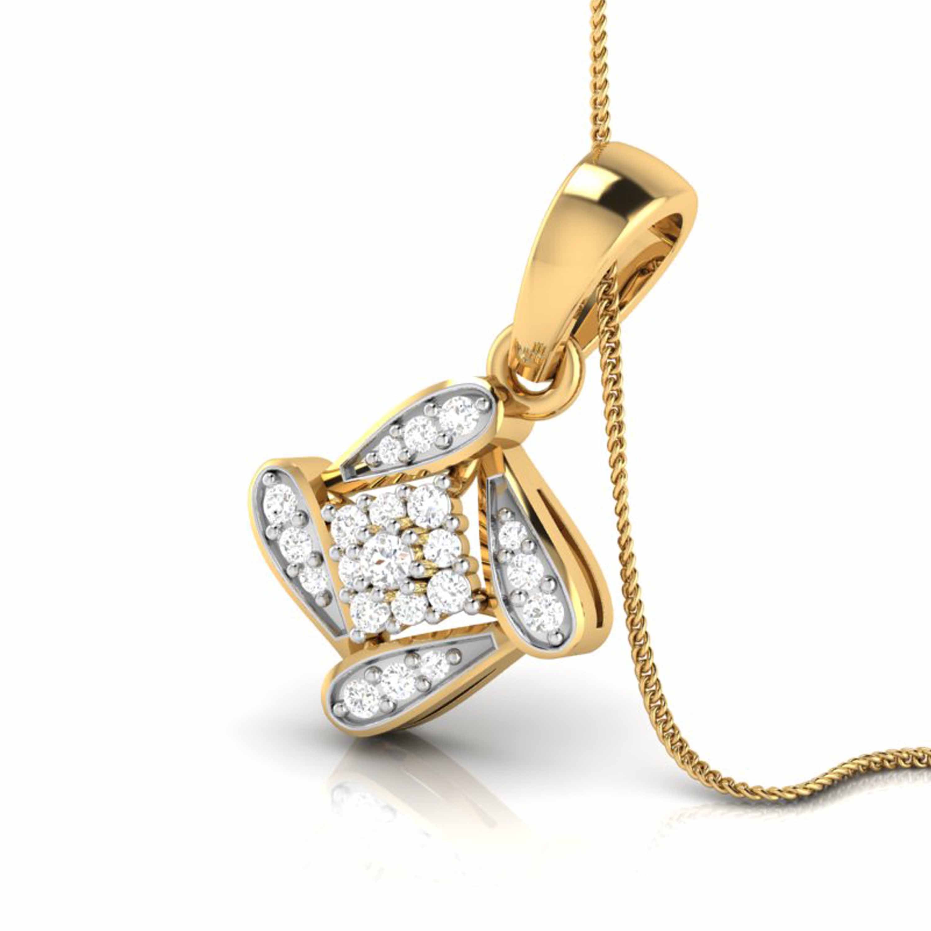 Raute lab grown diamond pendant design for women Fiona Diamonds