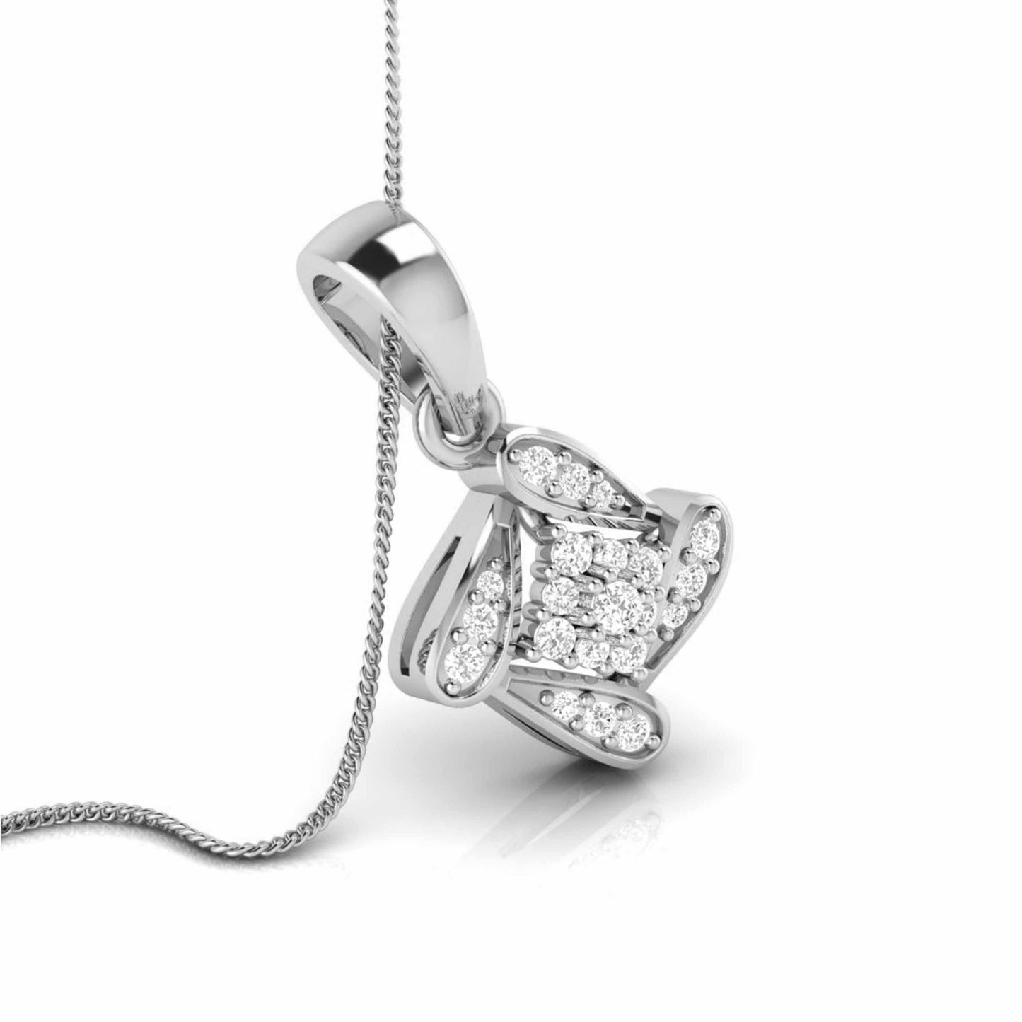 Raute lab grown diamond pendant design for women Fiona Diamonds