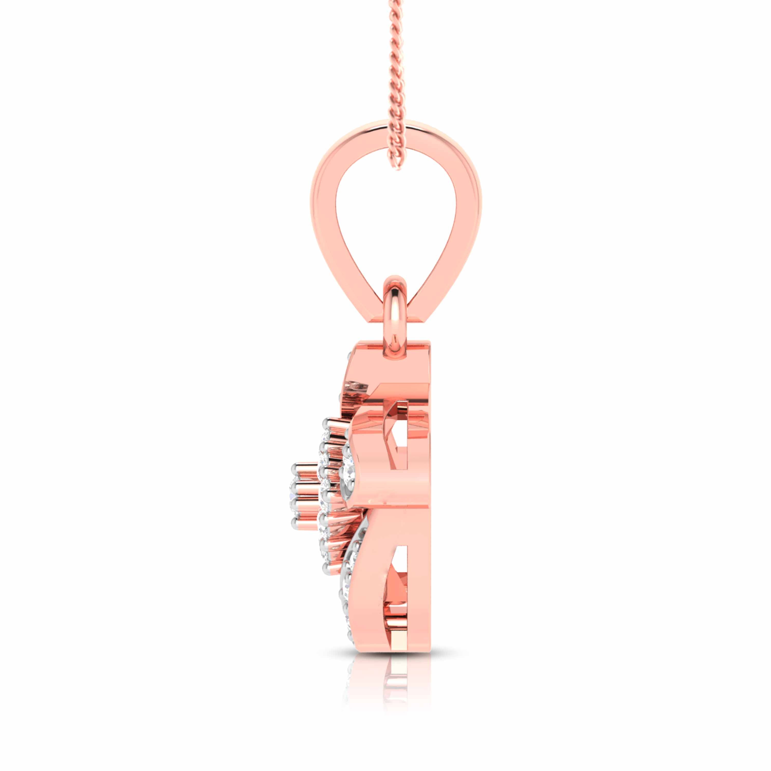 Raute lab grown diamond pendant design for women Fiona Diamonds
