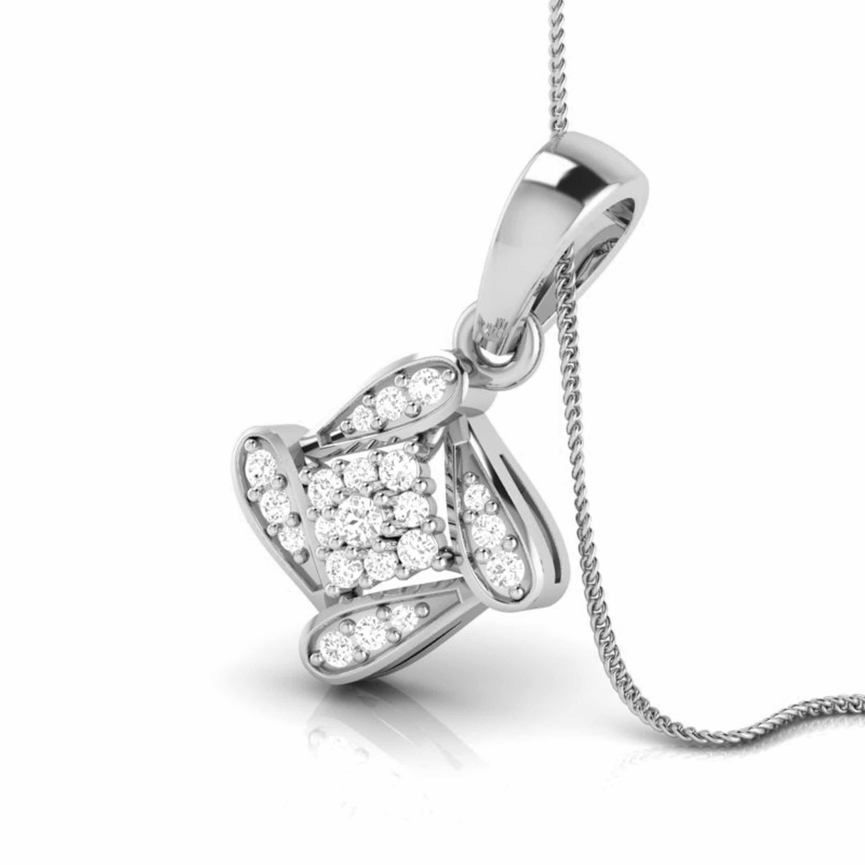 Raute lab grown diamond pendant design for women Fiona Diamonds