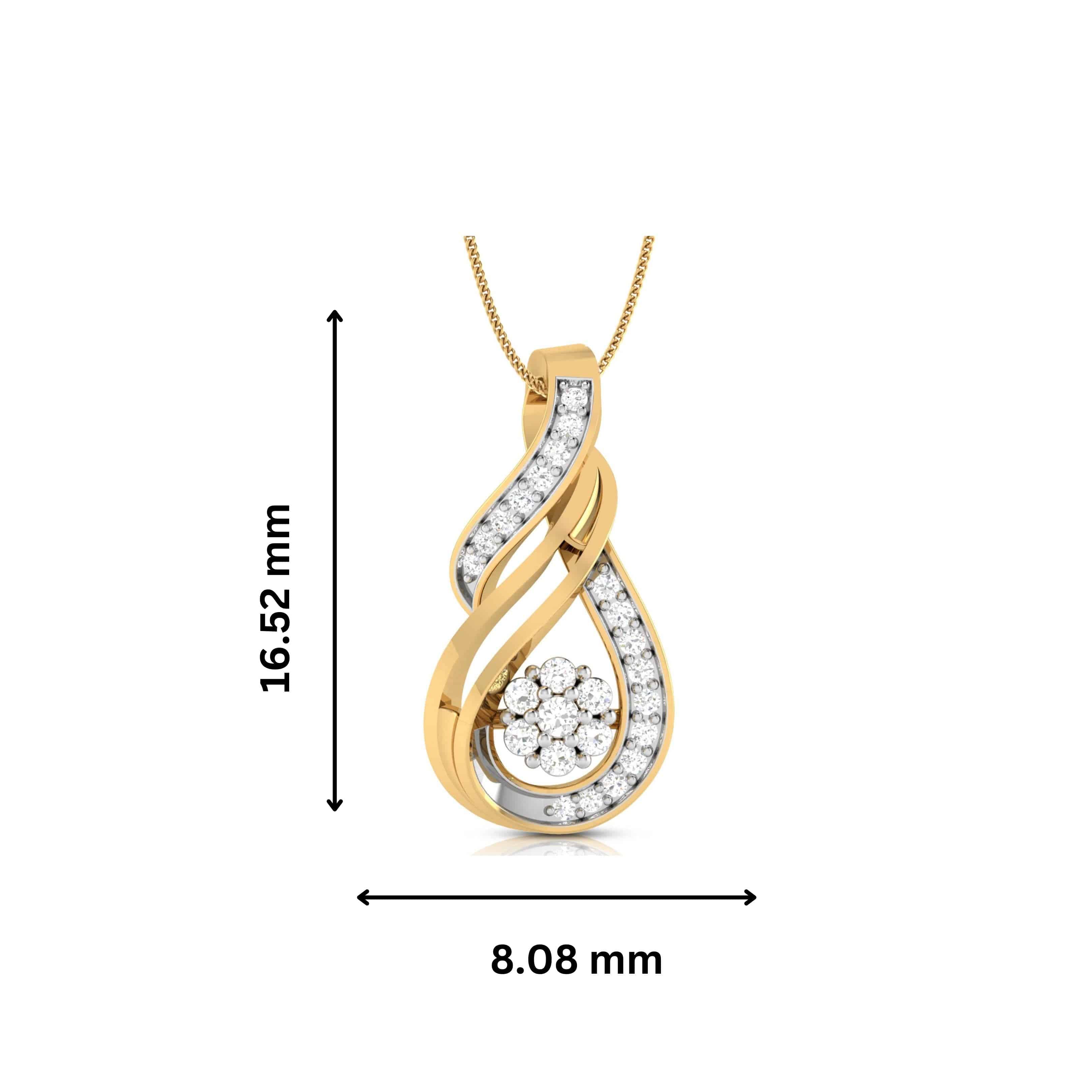 Gocce lab grown diamond pendant design for women Fiona Diamonds