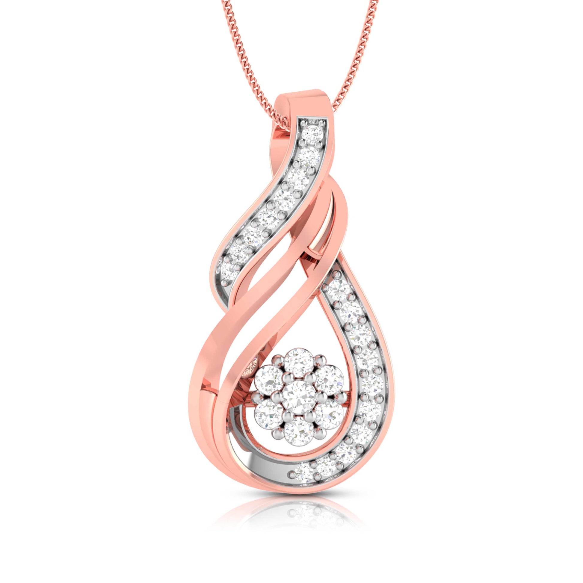 Gocce lab grown diamond pendant design for women Fiona Diamonds