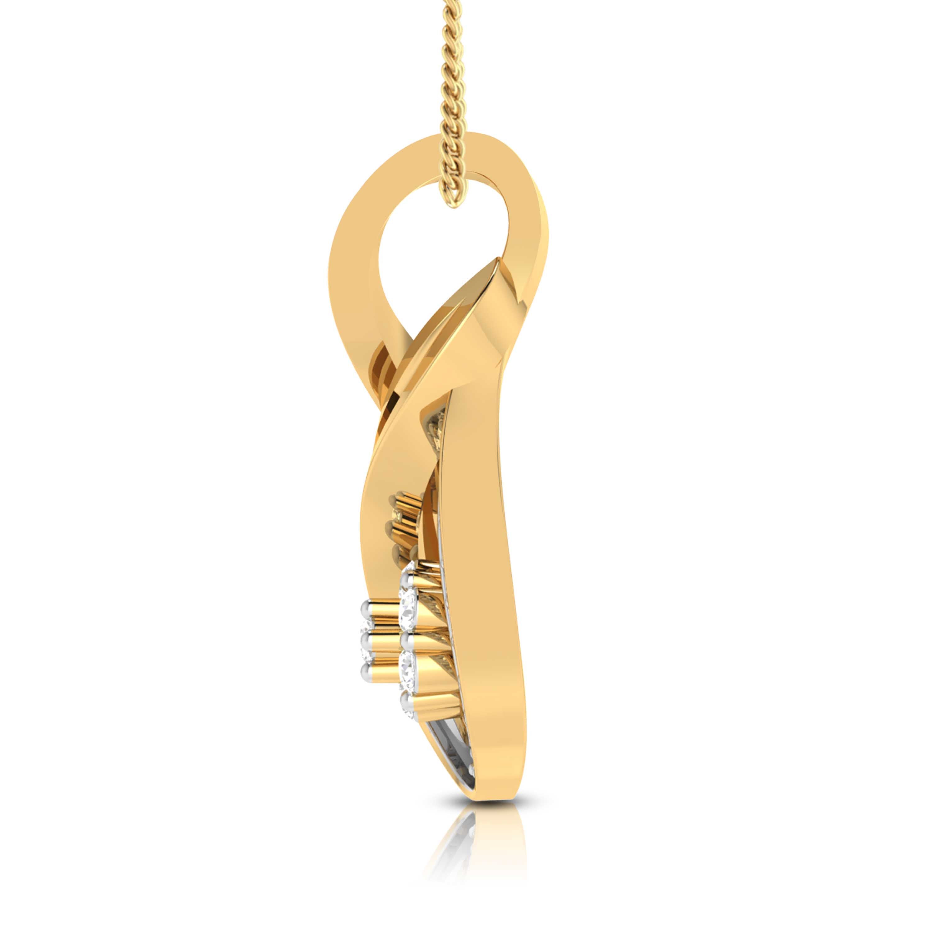 Gocce lab grown diamond pendant design for women Fiona Diamonds