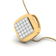 Lumiere Round delicate lab grown diamond pendant Fiona Diamonds