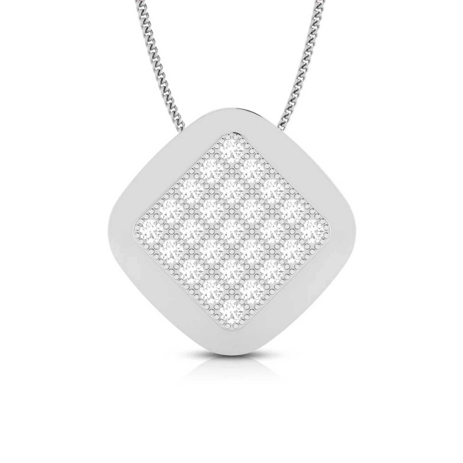 Lumiere Round delicate lab grown diamond pendant Fiona Diamonds