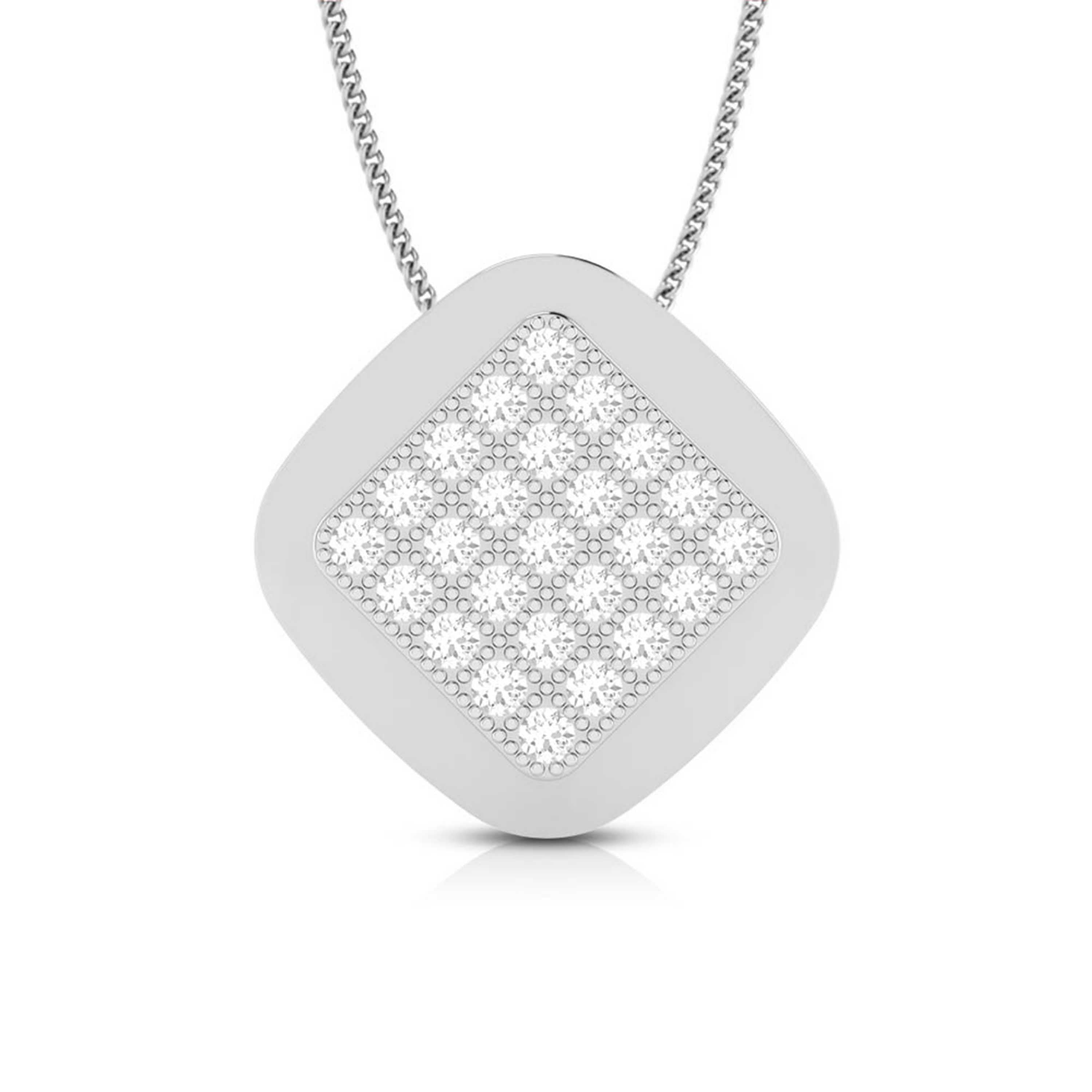 Lumiere Round delicate lab grown diamond pendant Fiona Diamonds