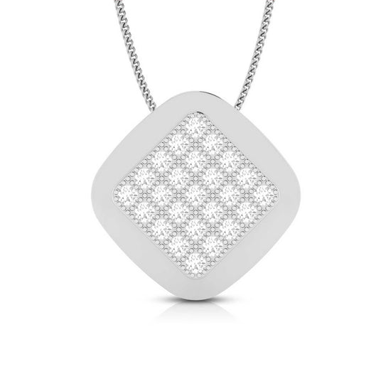 Lumiere Round delicate lab grown diamond pendant Fiona Diamonds