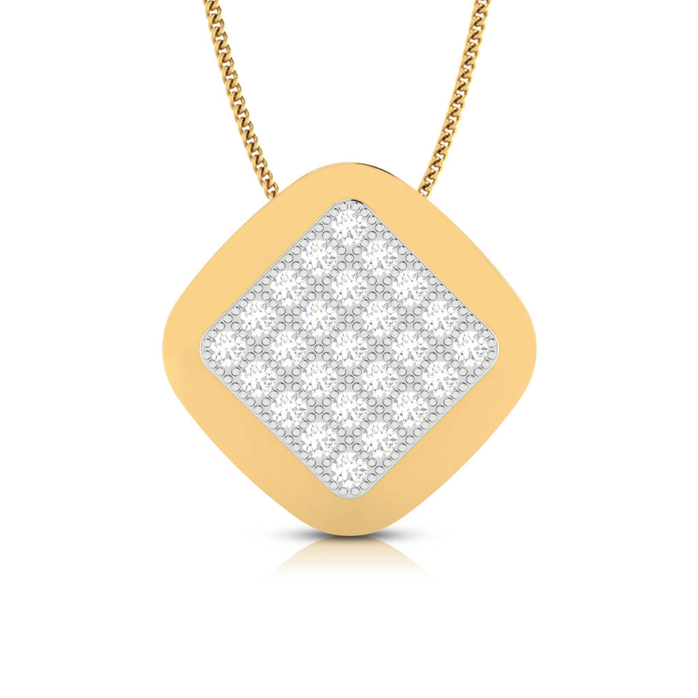 Lumiere Round delicate lab grown diamond pendant Fiona Diamonds