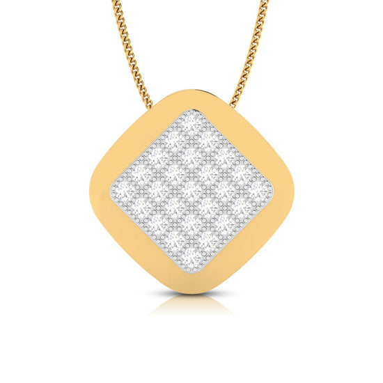 Lumiere Round delicate lab grown diamond pendant Fiona Diamonds