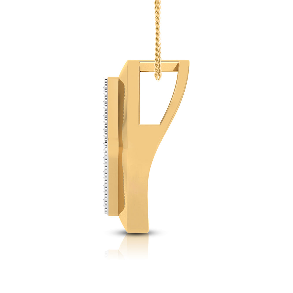 Lumiere Round delicate lab grown diamond pendant Fiona Diamonds