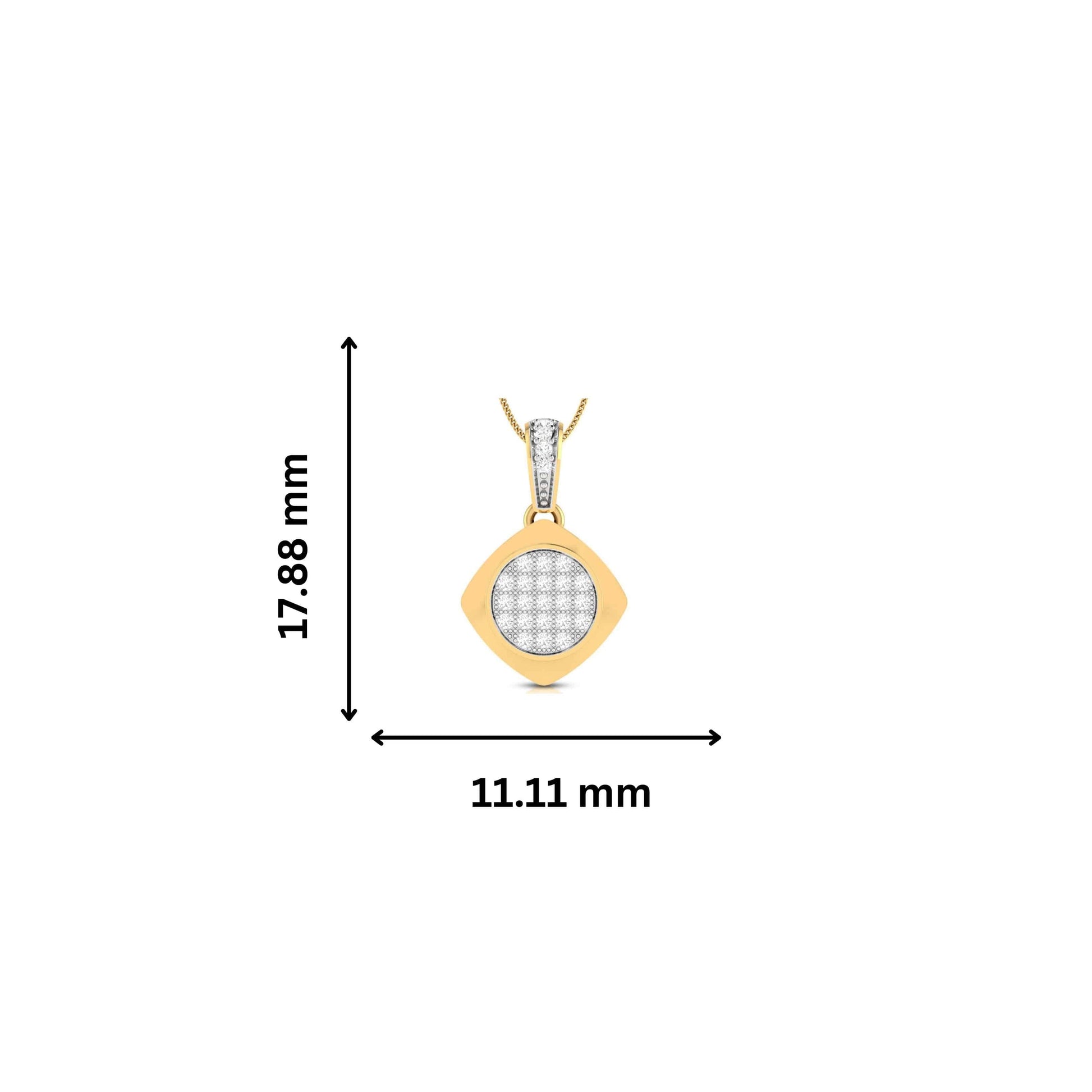 Unico Round delicate lab grown diamond pendant Fiona Diamonds