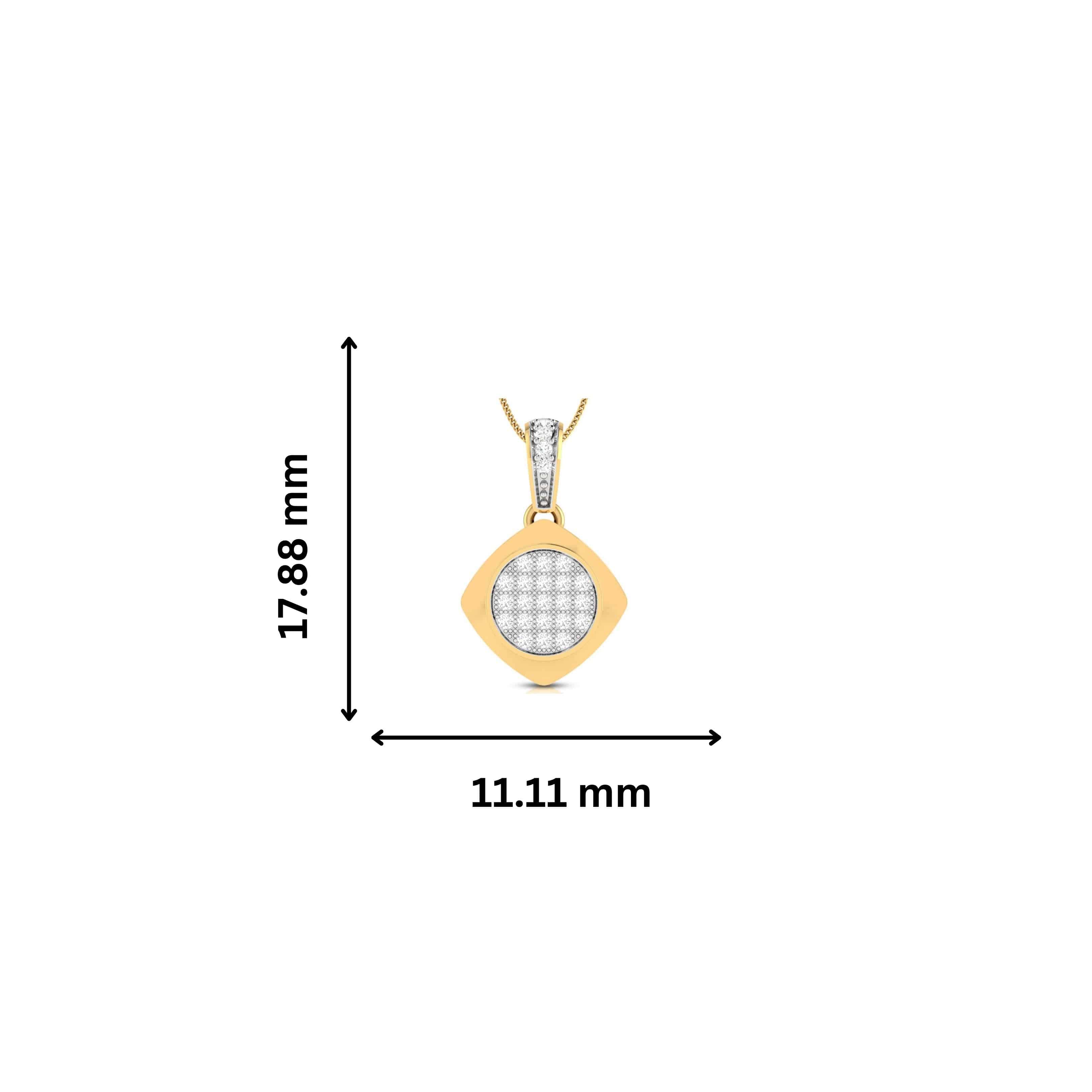 Unico Round delicate lab grown diamond pendant Fiona Diamonds