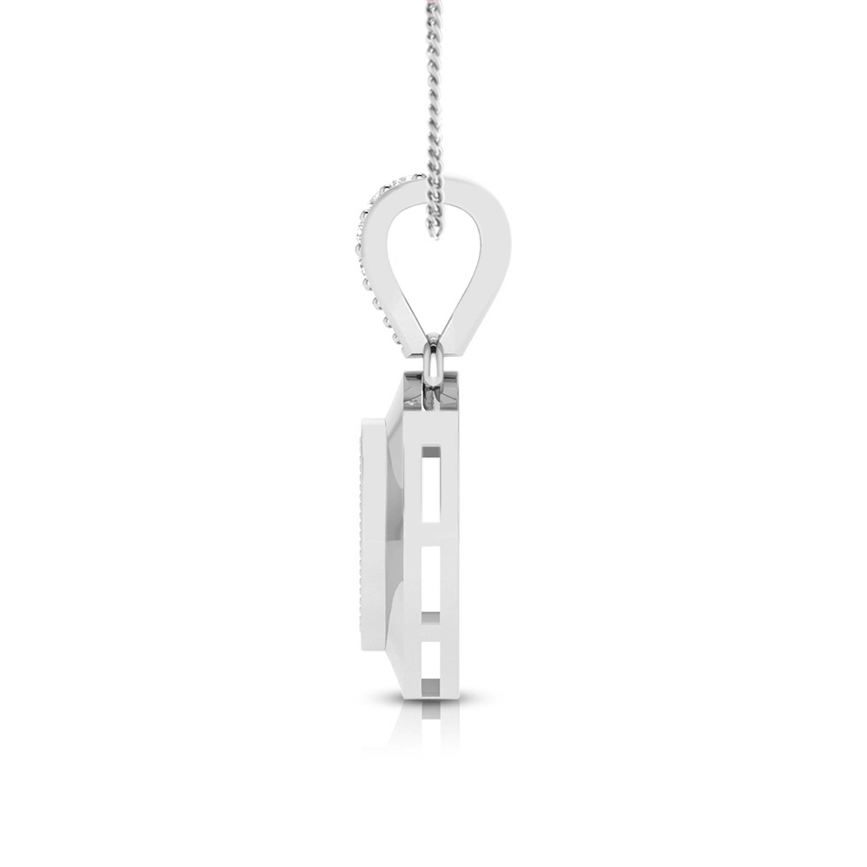 Unico Round delicate lab grown diamond pendant Fiona Diamonds