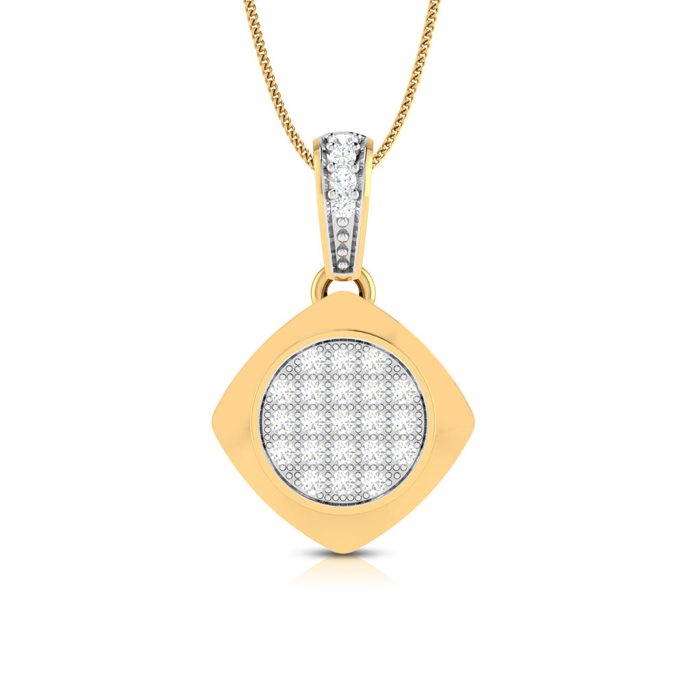 Unico Round delicate lab grown diamond pendant Fiona Diamonds