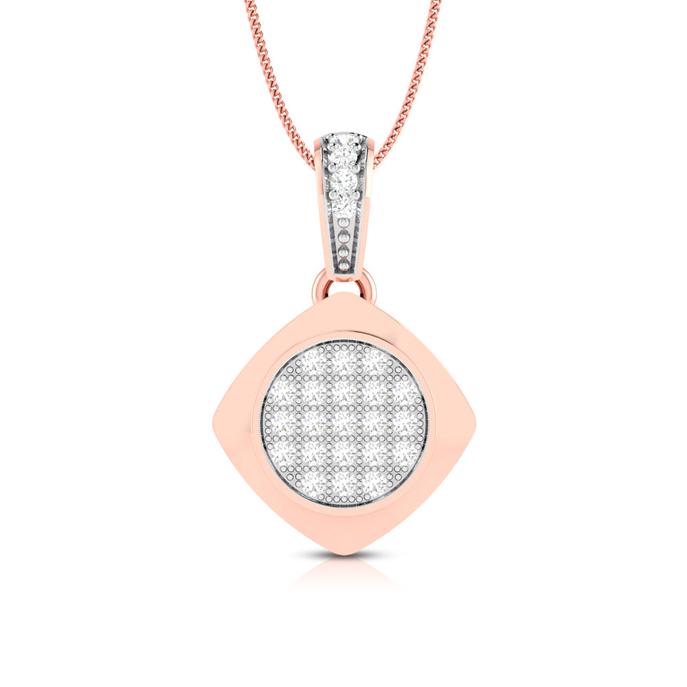Unico Round delicate lab grown diamond pendant Fiona Diamonds