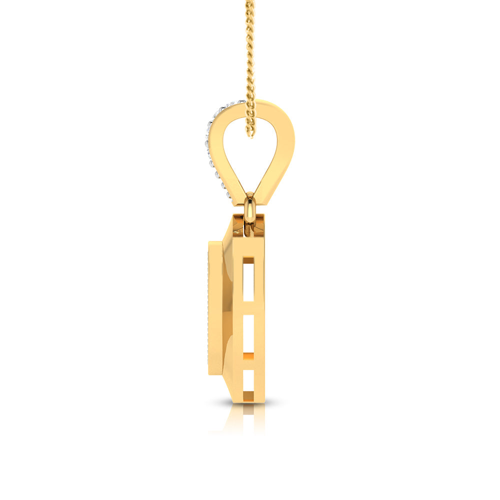 Unico Round delicate lab grown diamond pendant Fiona Diamonds