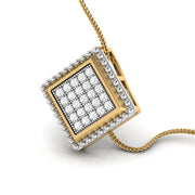 Fuego Round delicate lab grown diamond pendant Fiona Diamonds