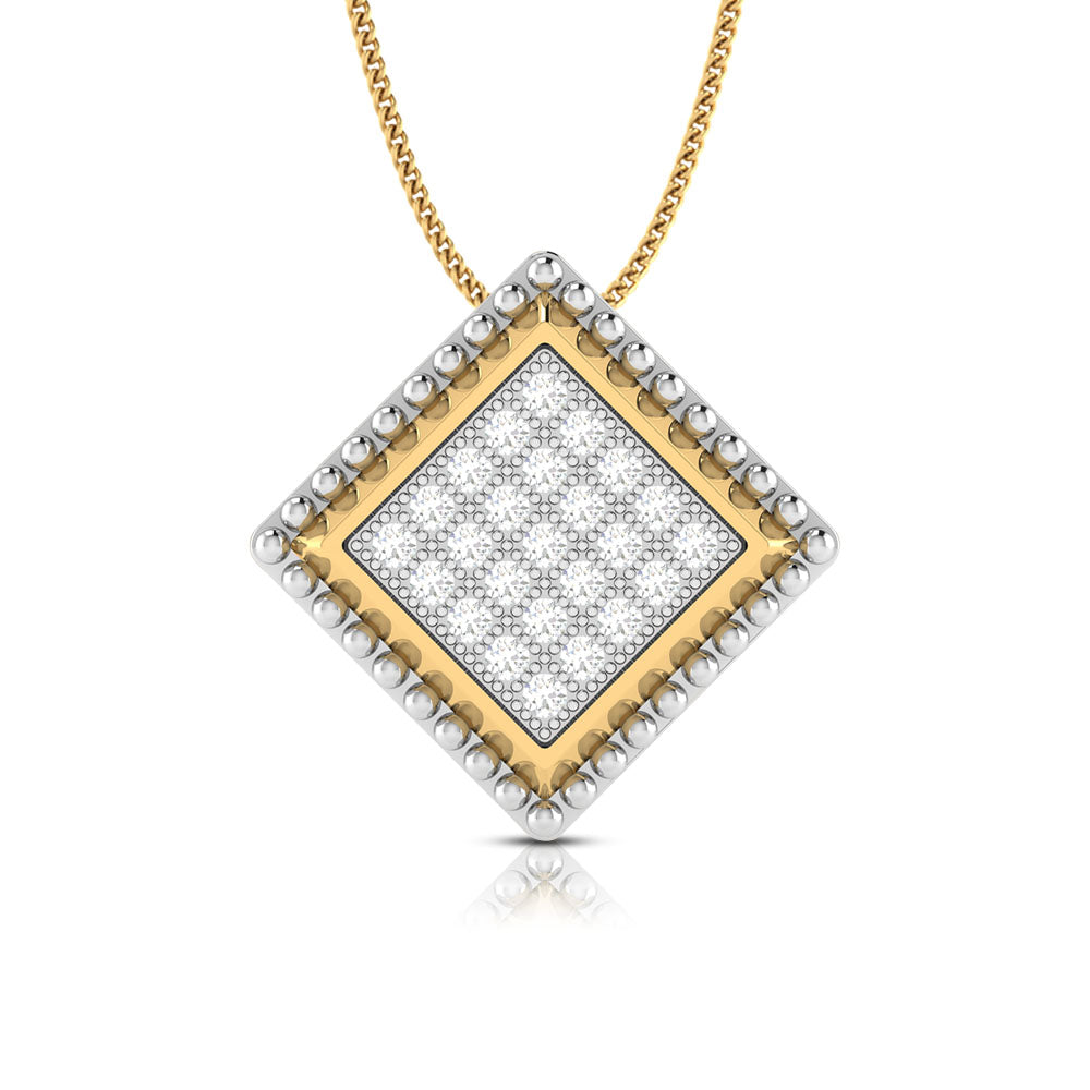 Fuego Round delicate lab grown diamond pendant Fiona Diamonds