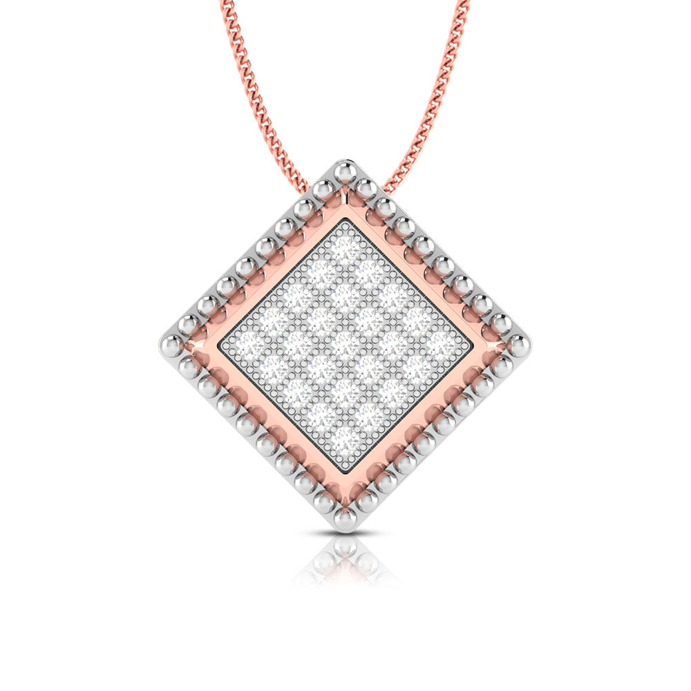 Fuego Round delicate lab grown diamond pendant Fiona Diamonds