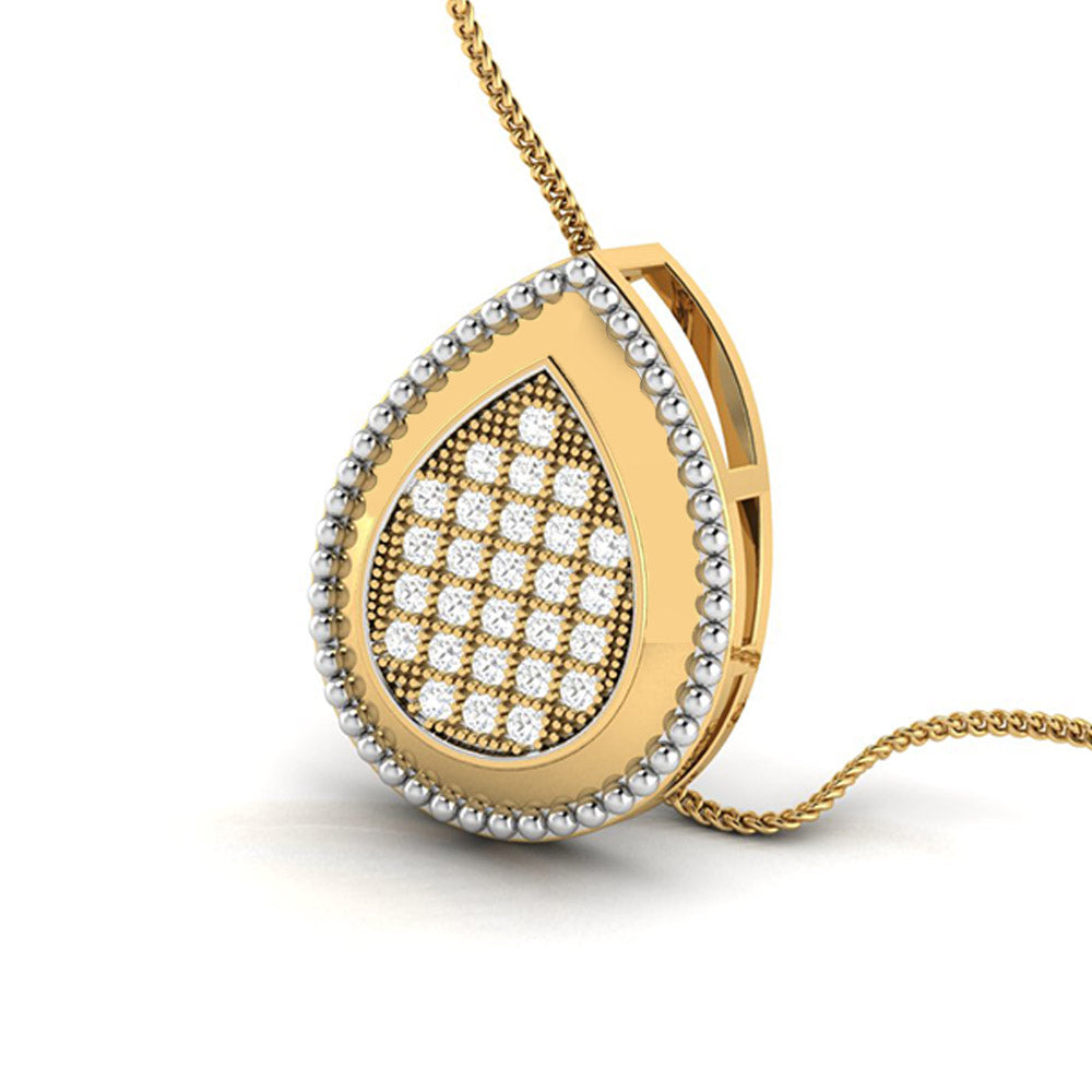 Dine modern lab grown diamond pendant design Fiona Diamonds