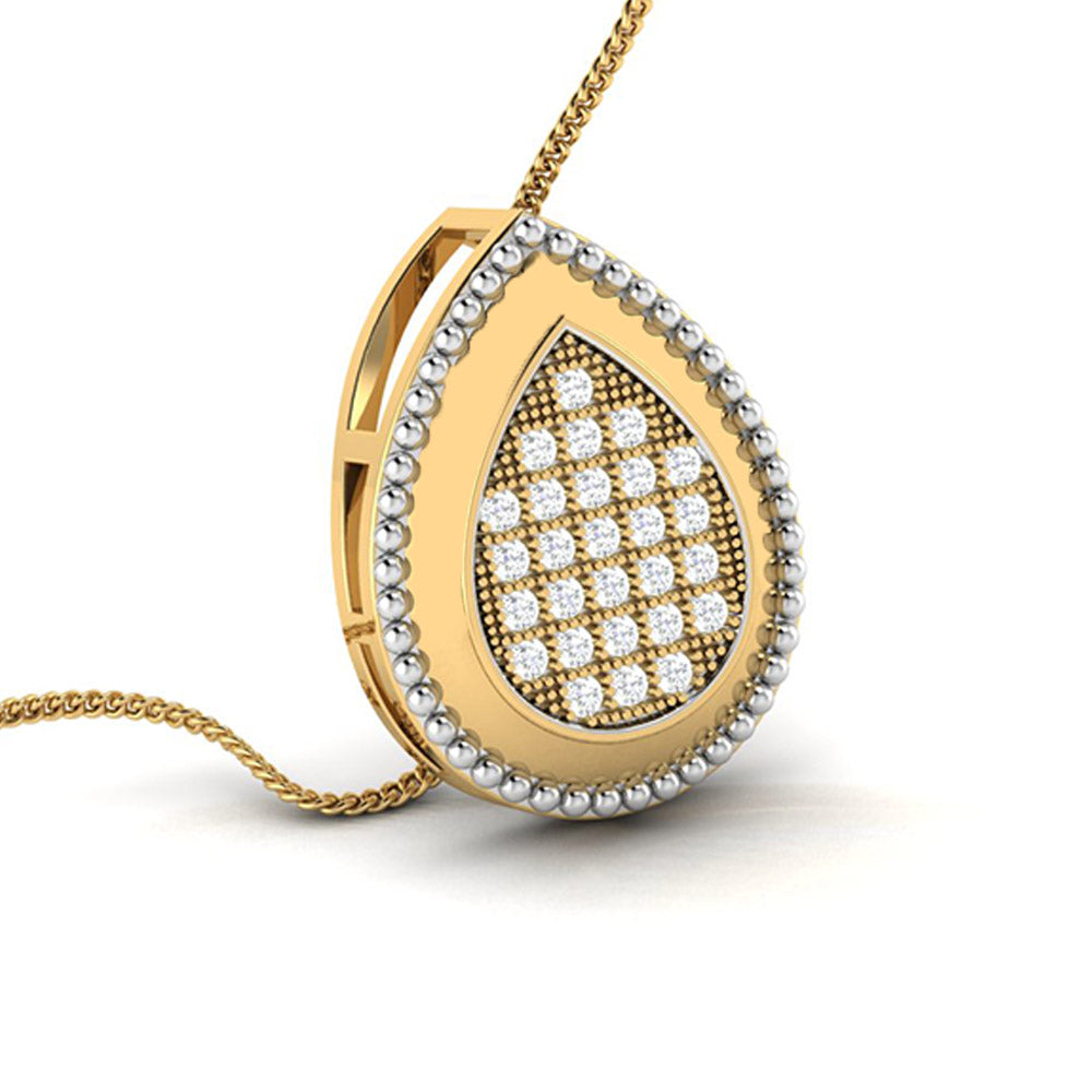 Dine modern lab grown diamond pendant design Fiona Diamonds