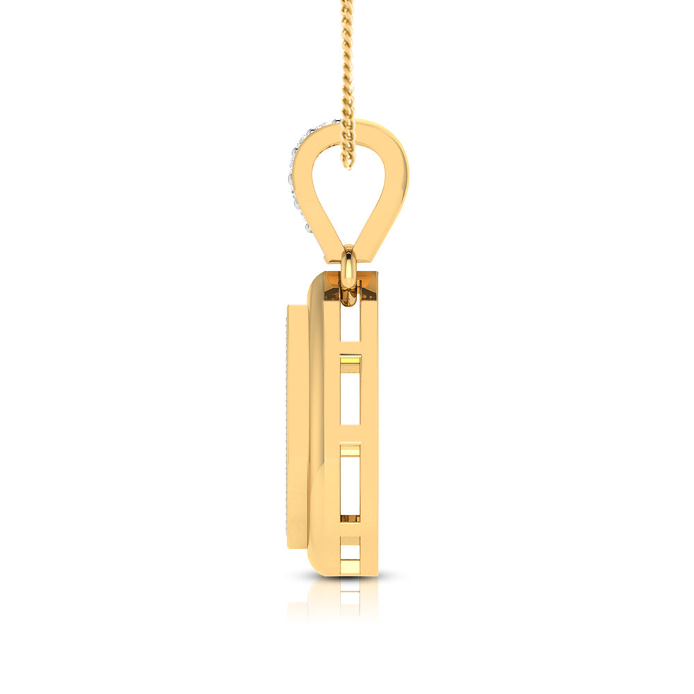 Anabela modern lab grown diamond pendant design Fiona Diamonds