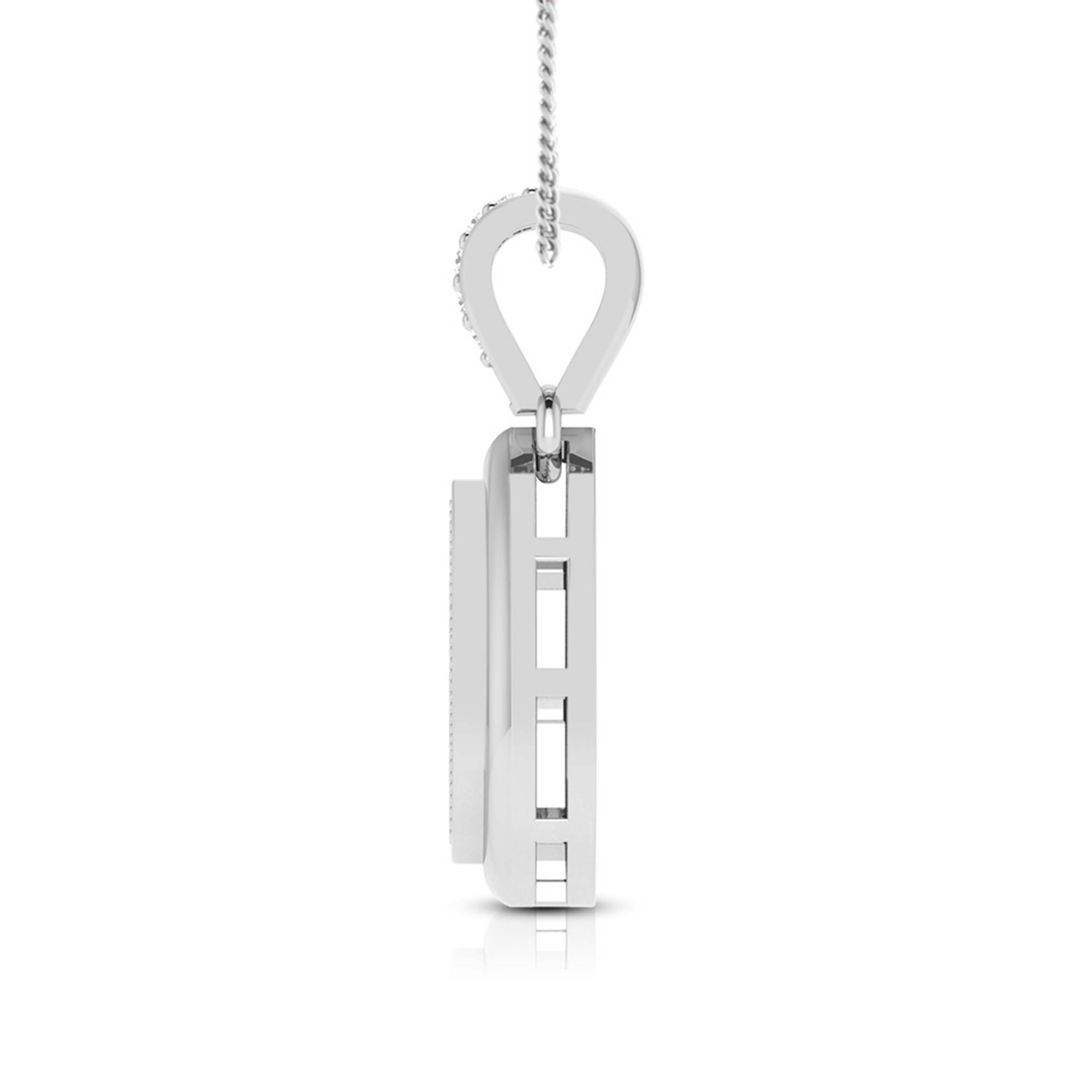 Anabela modern lab grown diamond pendant design Fiona Diamonds