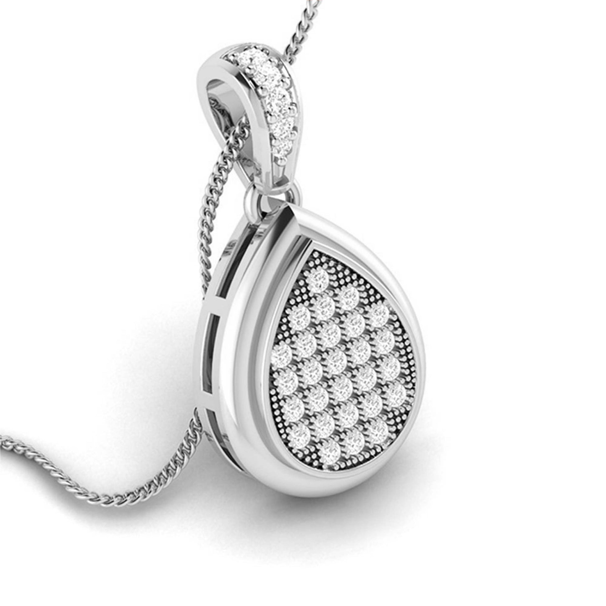 Anabela modern lab grown diamond pendant design Fiona Diamonds