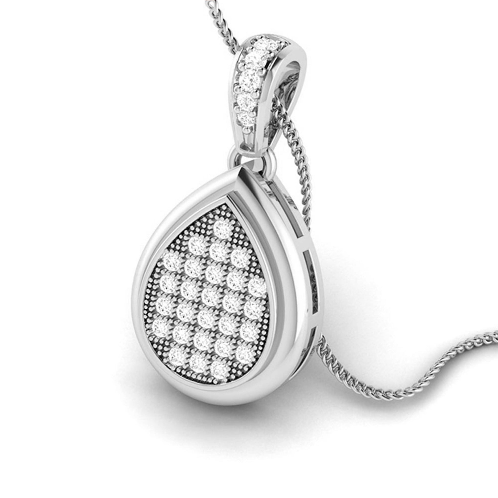 Anabela modern lab grown diamond pendant design Fiona Diamonds