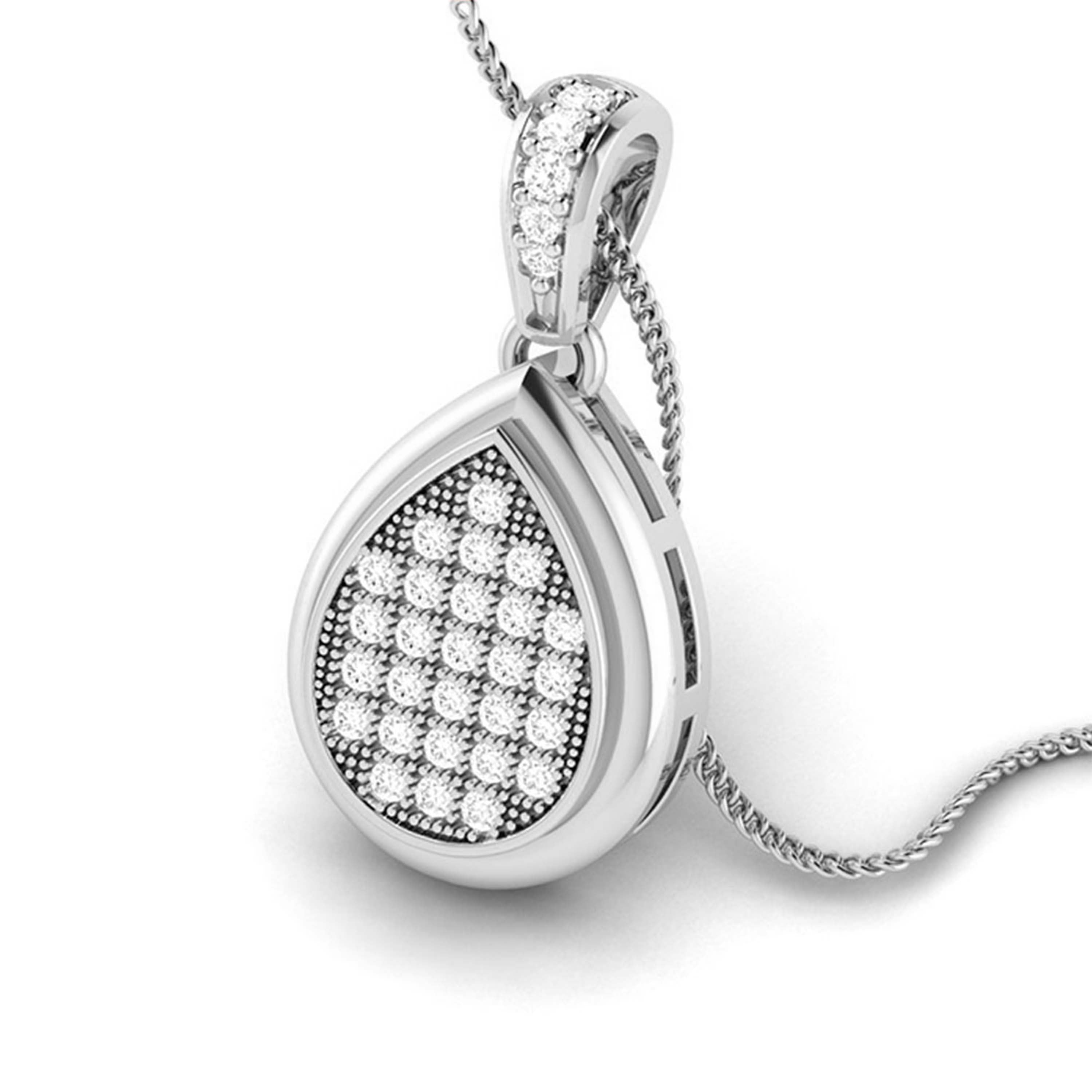 Anabela modern lab grown diamond pendant design Fiona Diamonds