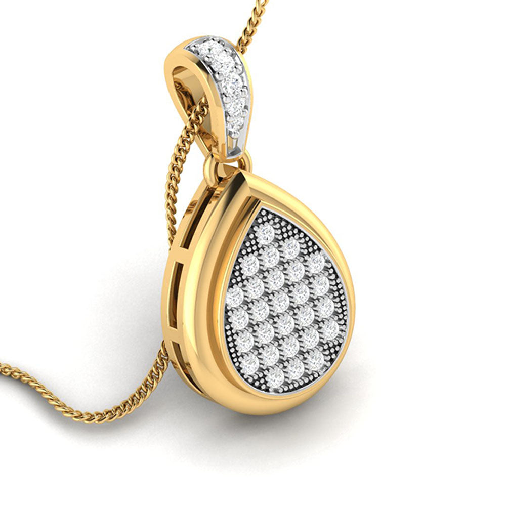 Anabela modern lab grown diamond pendant design Fiona Diamonds