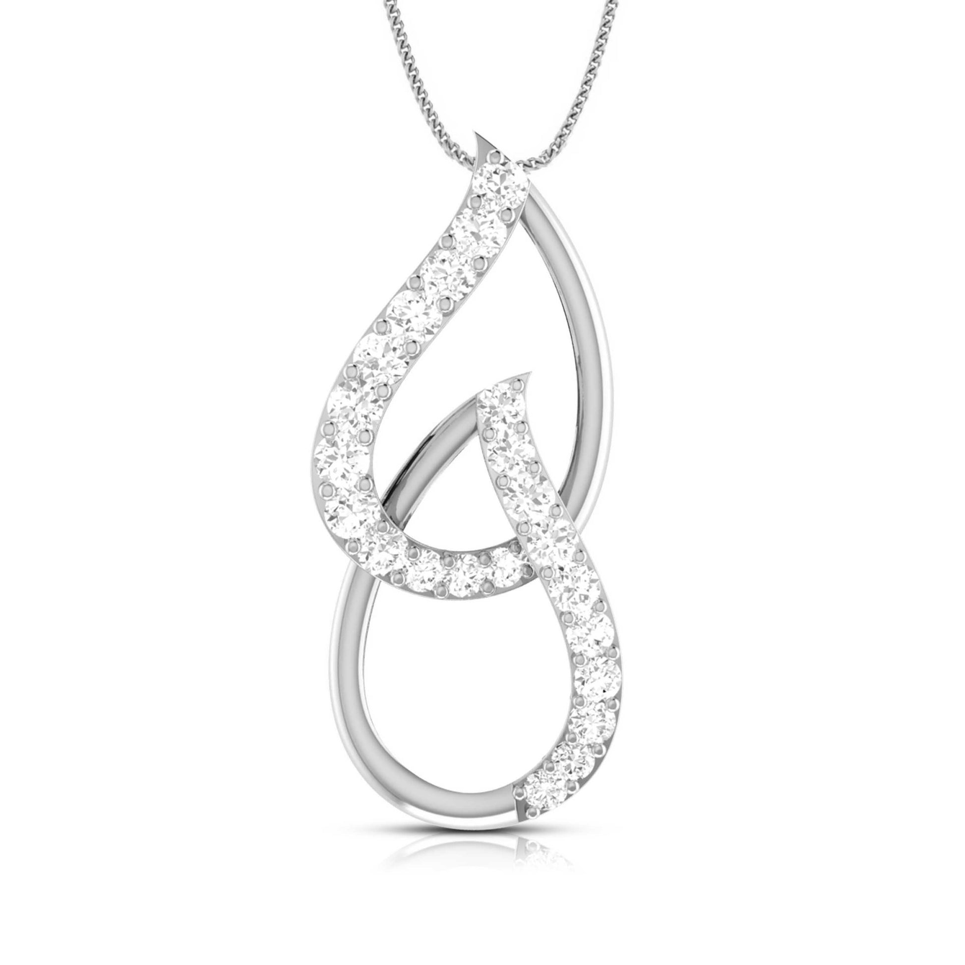 Moondance Round delicate lab grown diamond pendant Fiona Diamonds