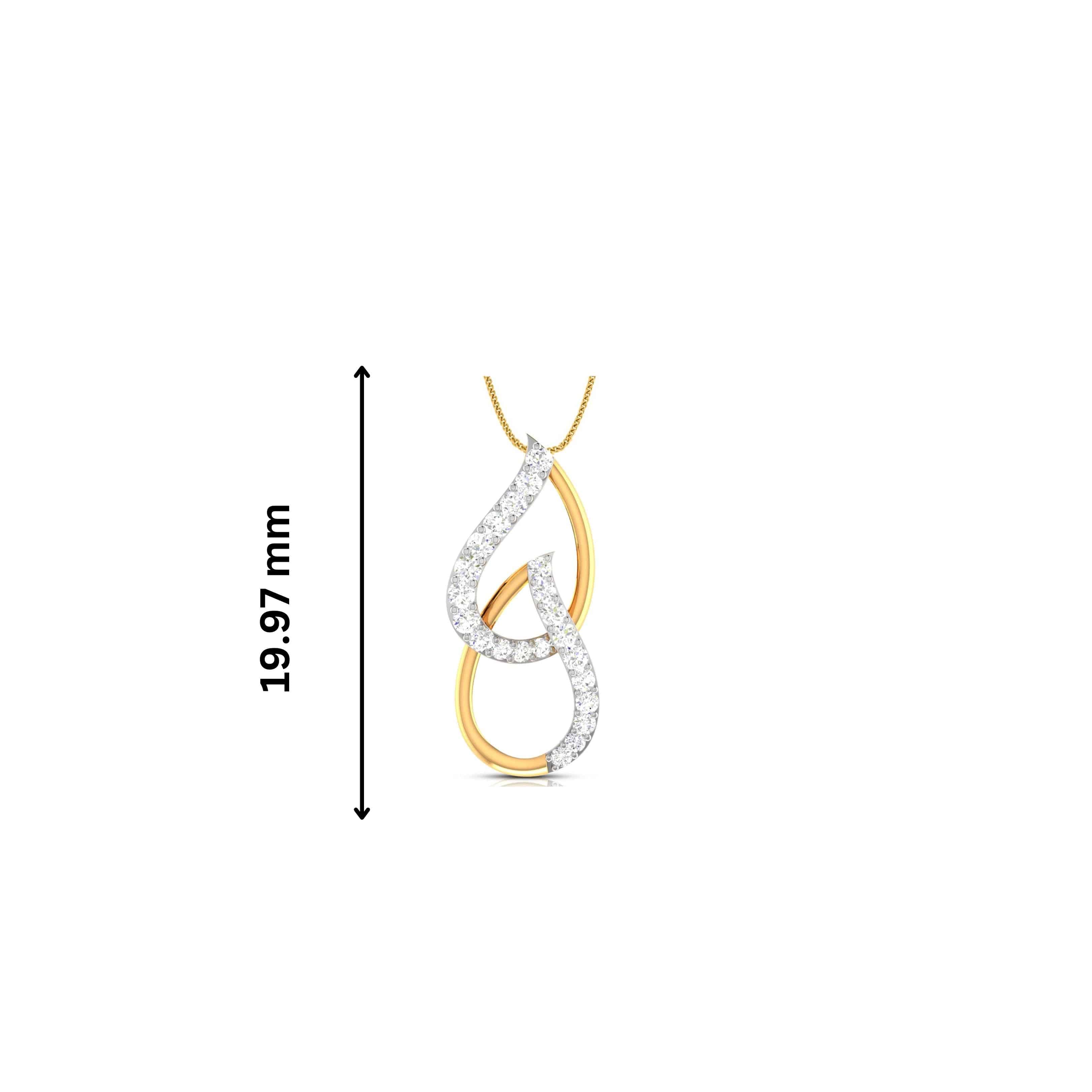 Moondance Round delicate lab grown diamond pendant Fiona Diamonds
