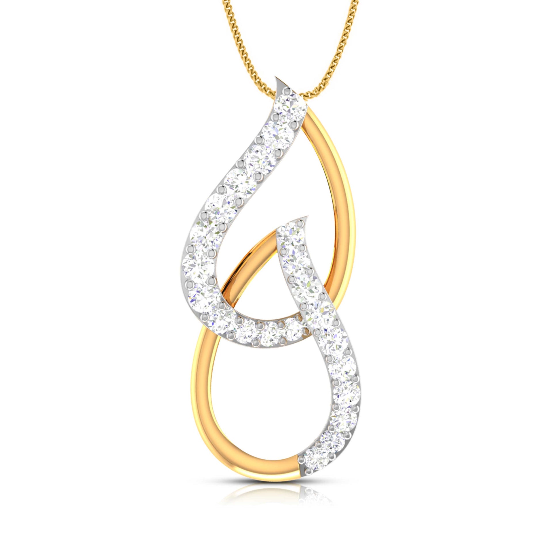 Moondance Round delicate lab grown diamond pendant Fiona Diamonds