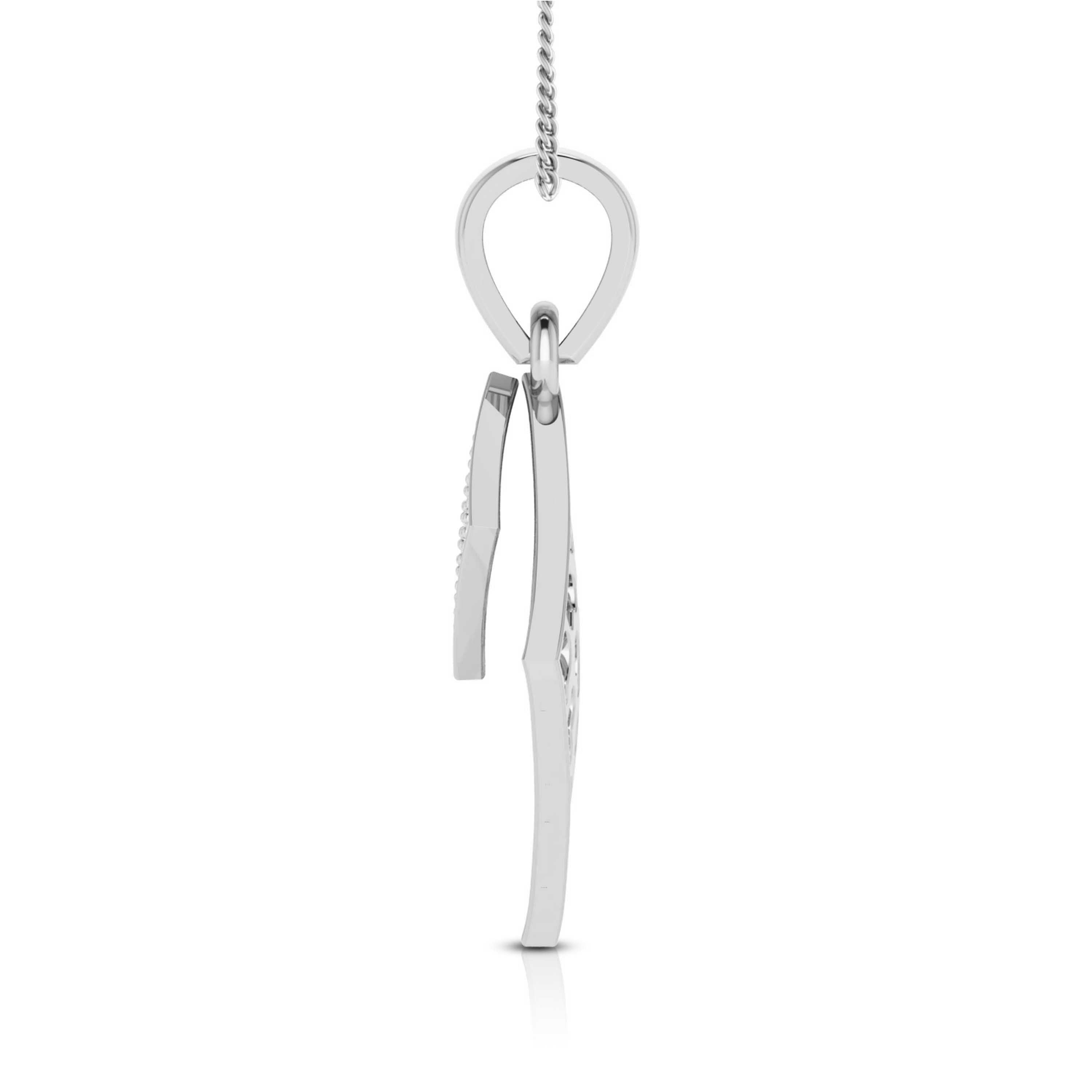 Scarpa Round delicate lab grown diamond pendant Fiona Diamonds