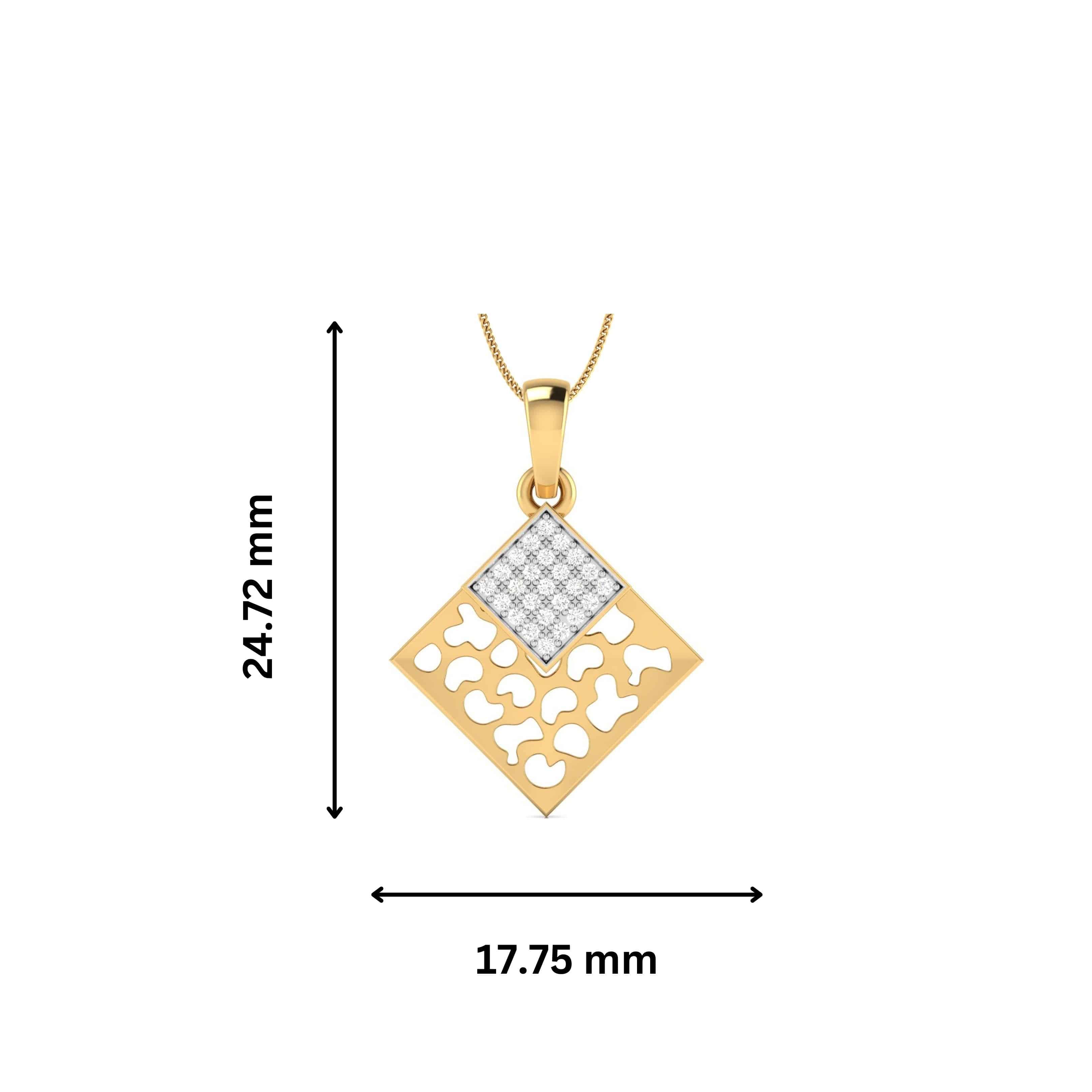 Scarpa Round delicate lab grown diamond pendant Fiona Diamonds