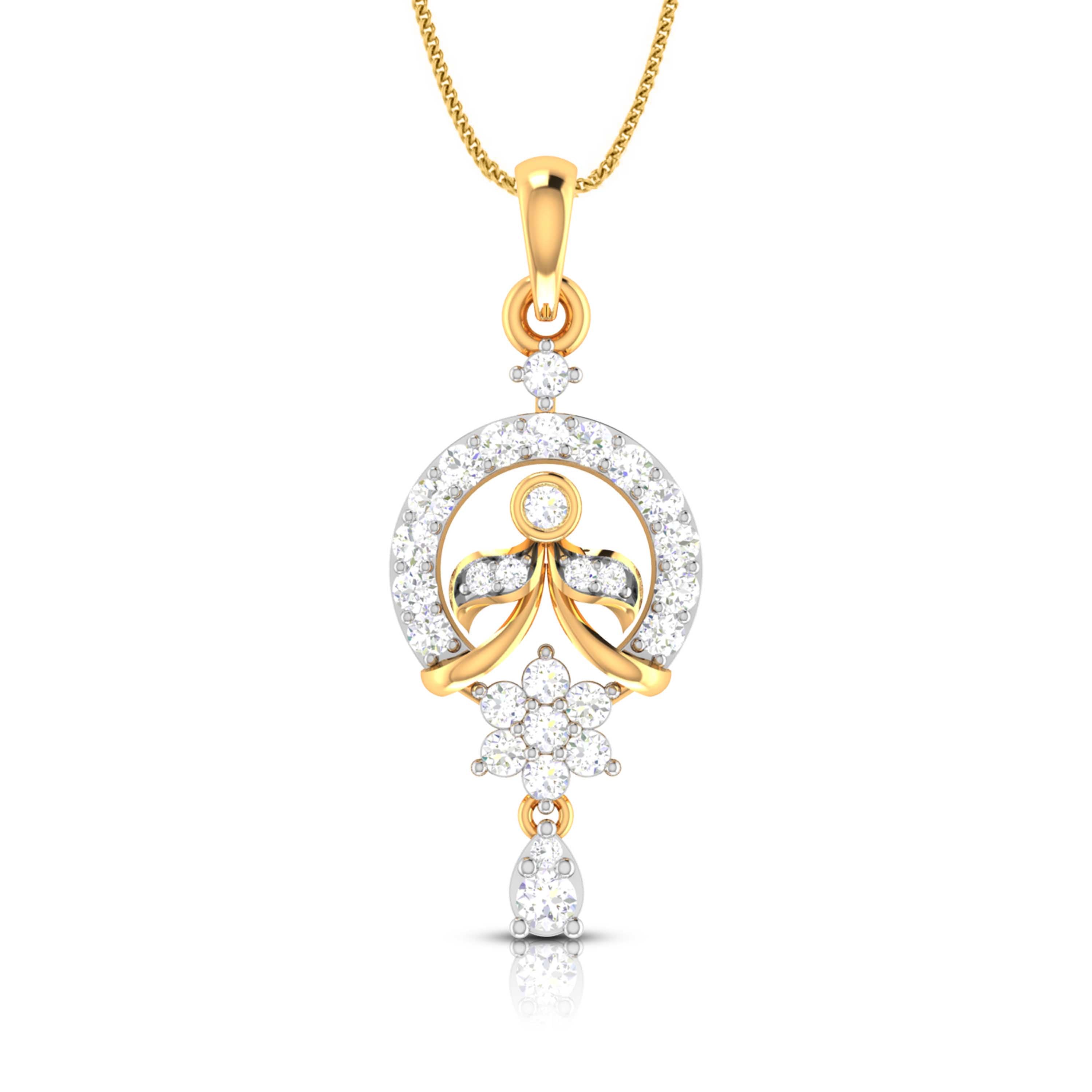 Qahira lab grown diamond pendant designs for female Fiona Diamonds