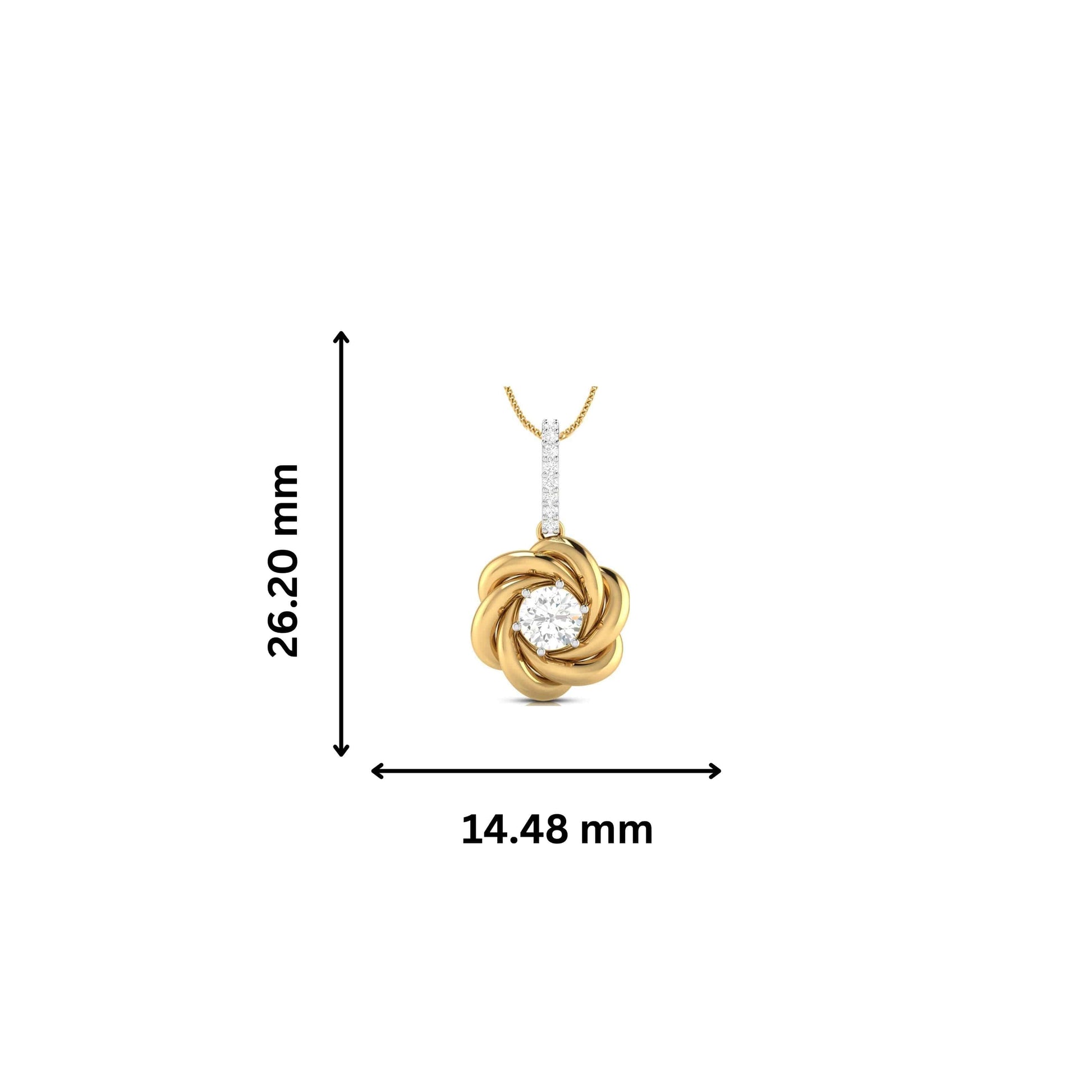 Fume modern lab grown diamond pendant design Fiona Diamonds