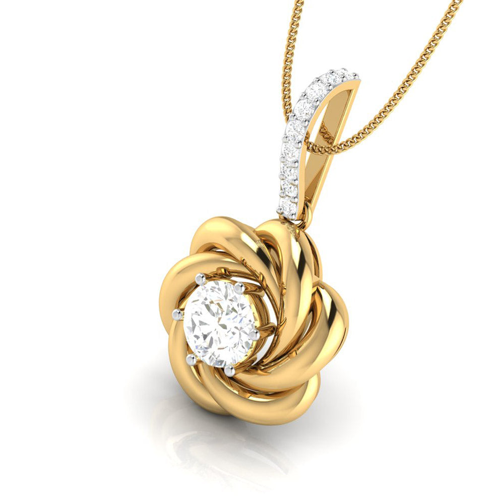 Fume modern lab grown diamond pendant design Fiona Diamonds