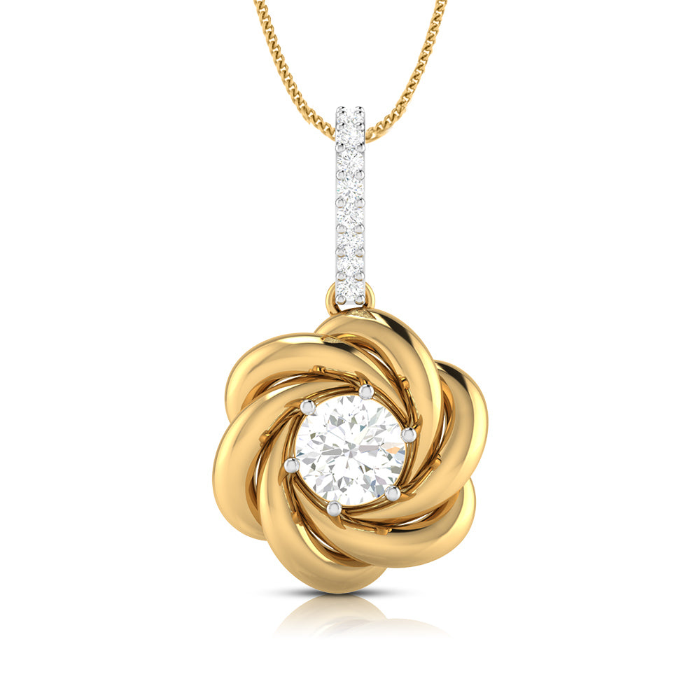 Fume modern lab grown diamond pendant design Fiona Diamonds