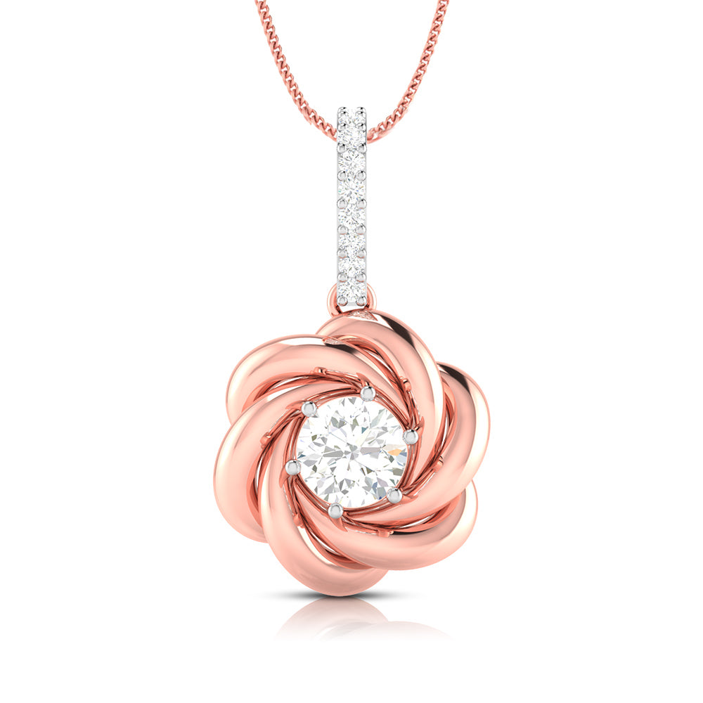 Fume modern lab grown diamond pendant design Fiona Diamonds