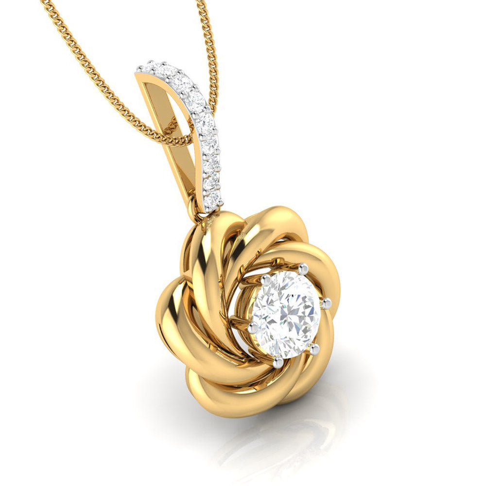 Fume modern lab grown diamond pendant design Fiona Diamonds